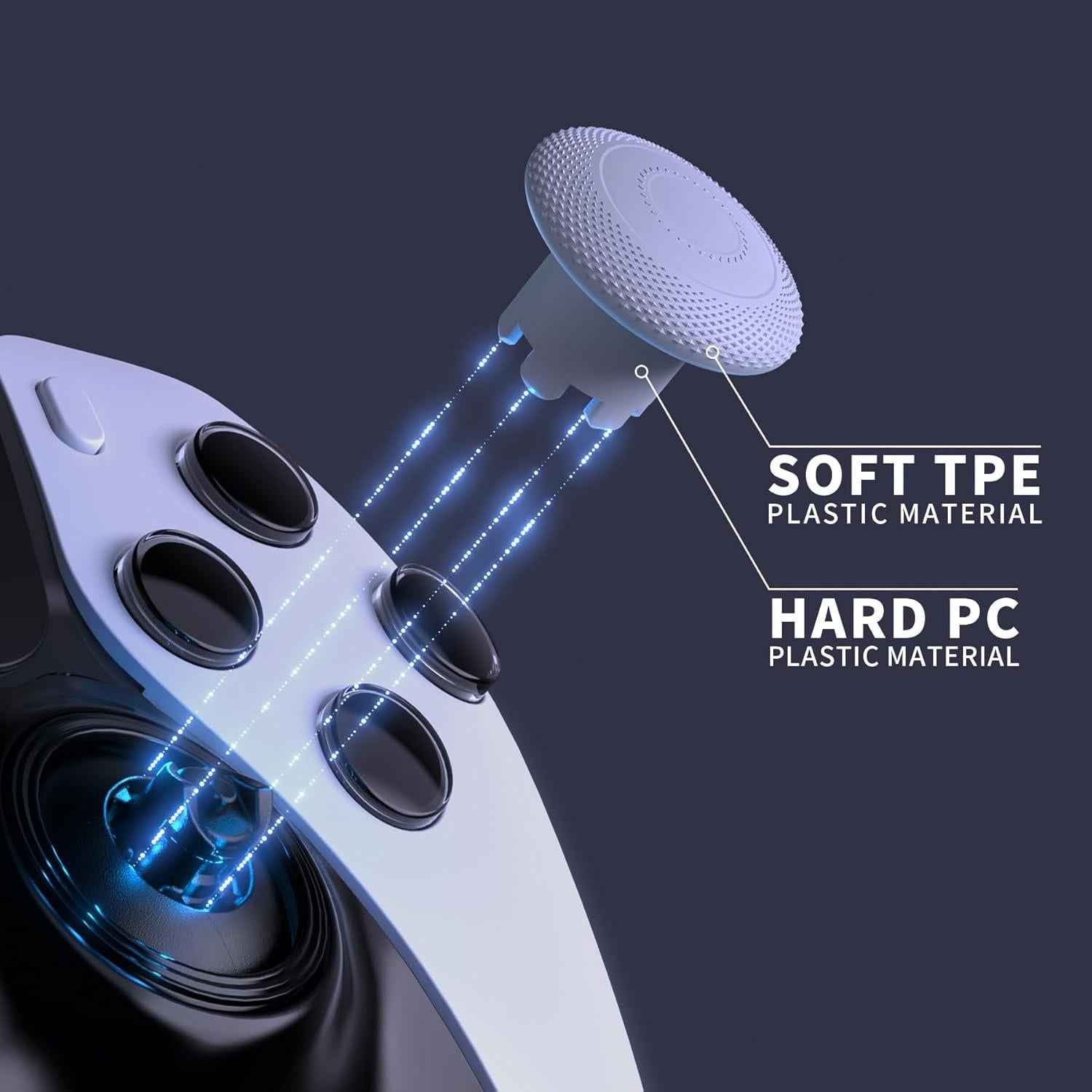 eXtremeRate Joysticks Intercambiables PS5 Edge Blanco