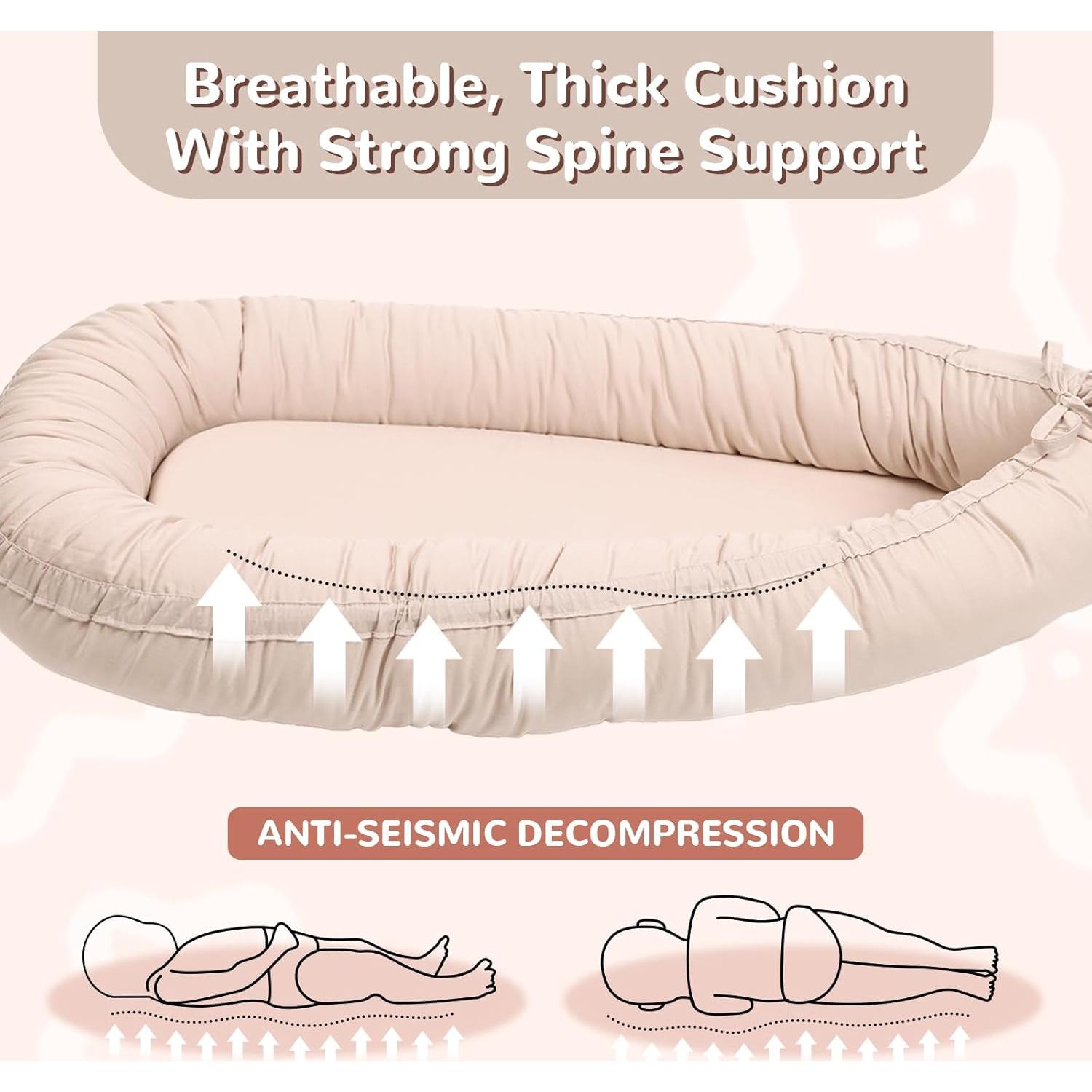 Cuna portátil para bebés EAQ Albaricoque 1.65 kg