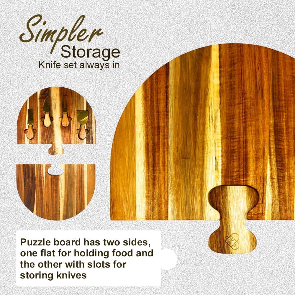 Juego de Tabla de Charcutería Stoneandegg - 2 Piezas de Madera de Acacia