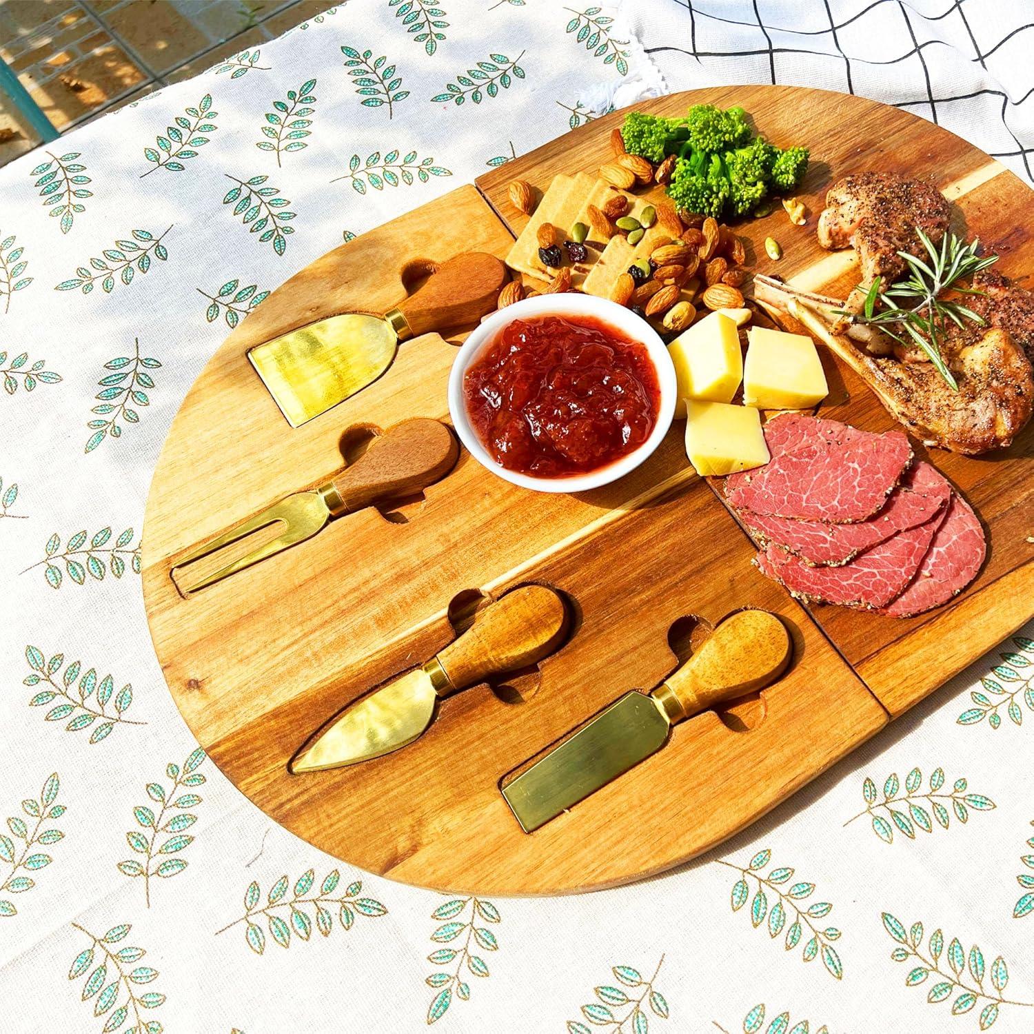 Juego de Tabla de Charcutería Stoneandegg - 2 Piezas de Madera de Acacia