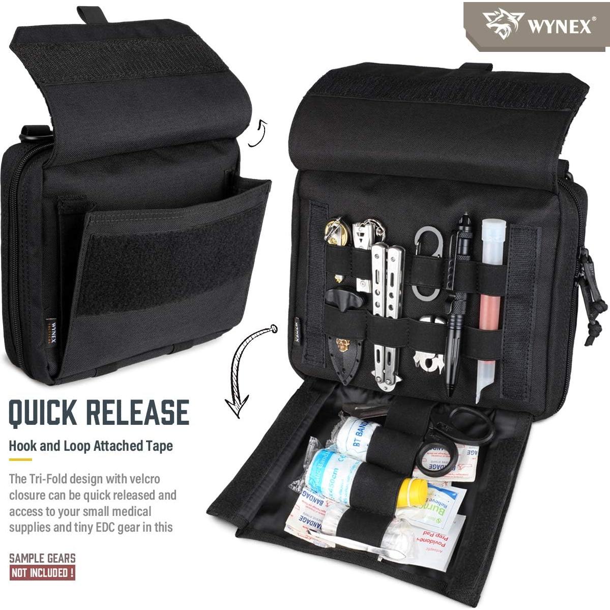 Bolsa Administrativa Táctica WYNEX Nylon 1000D Negro EDC
