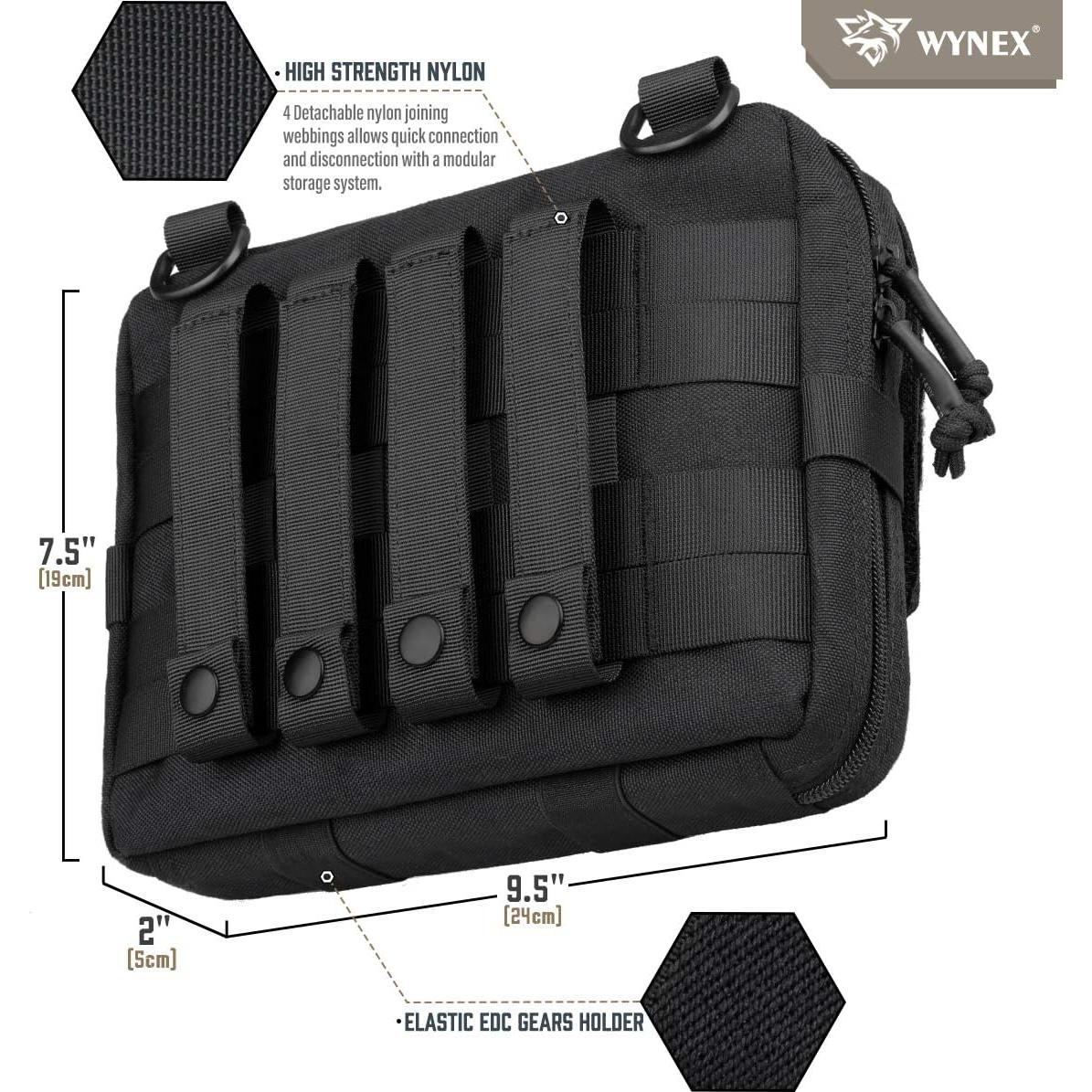 Bolsa Administrativa Táctica WYNEX Nylon 1000D Negro EDC
