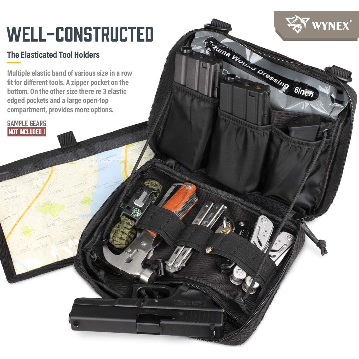 Bolsa Administrativa Táctica WYNEX Nylon 1000D Negro EDC