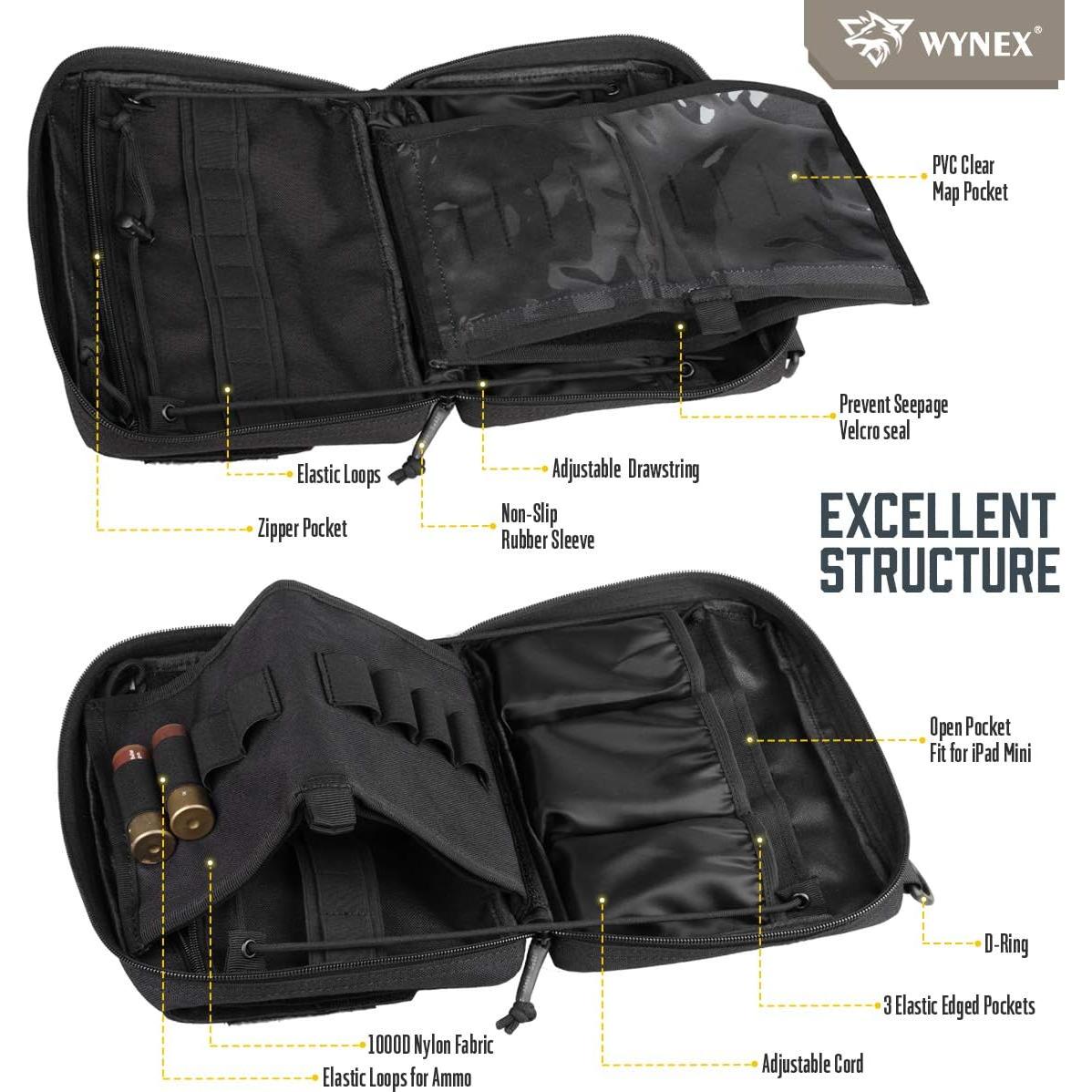 Bolsa Administrativa Táctica WYNEX Nylon 1000D Negro EDC
