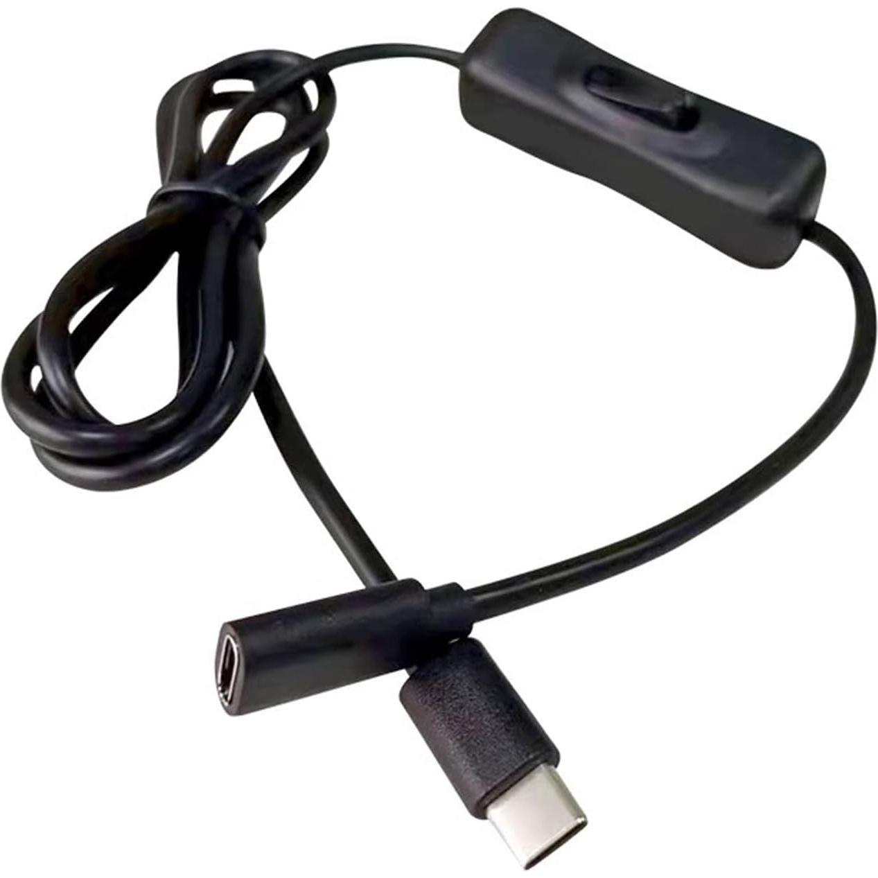 Cable de Extensión USB-C con Interruptor para Raspberry Pi 4 - 1m