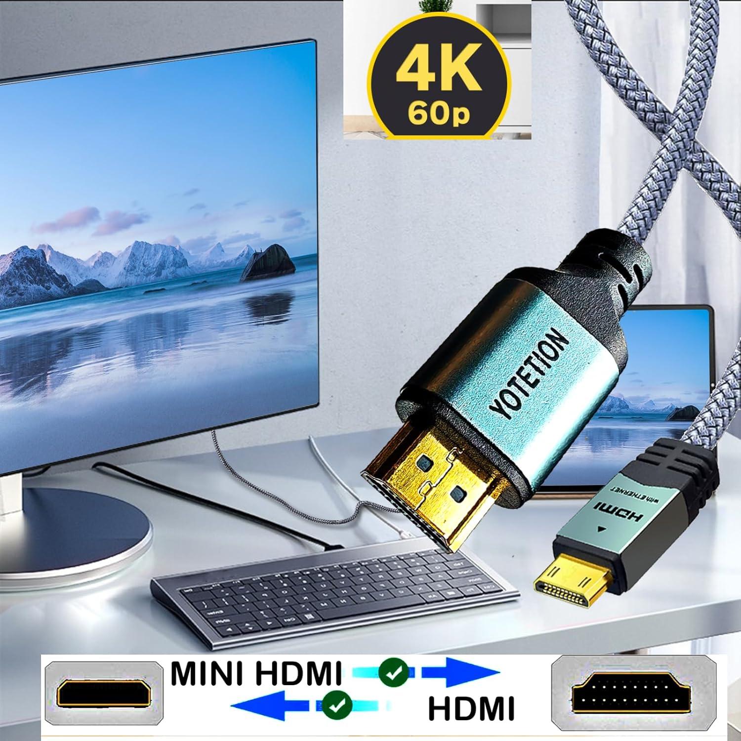 Cable Mini HDMI a HDMI 4.57m LJ Alta Velocidad 4K 60Hz