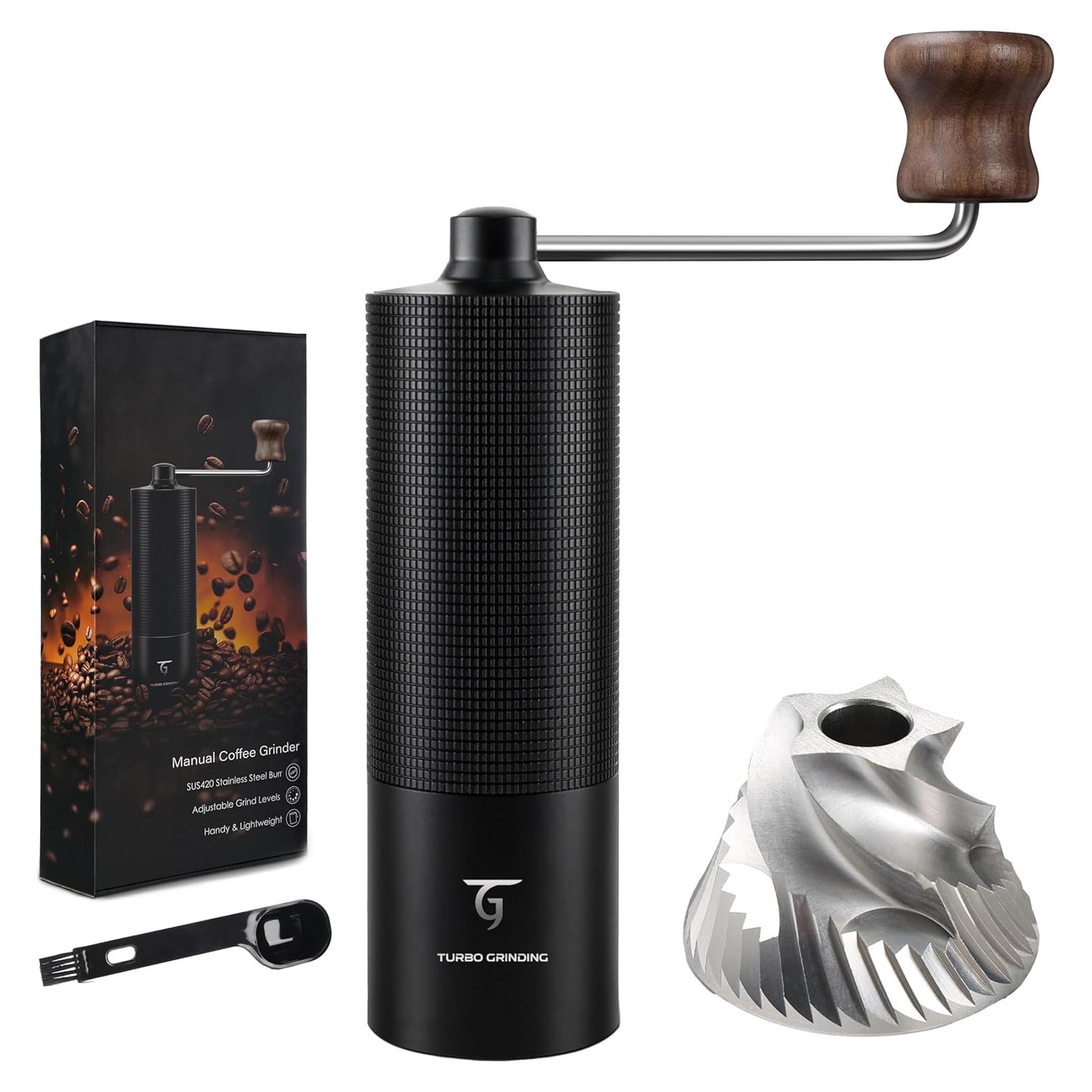 Molinillo de Café Manual SUNYA MCG-02 Negro, Acero Inoxidable