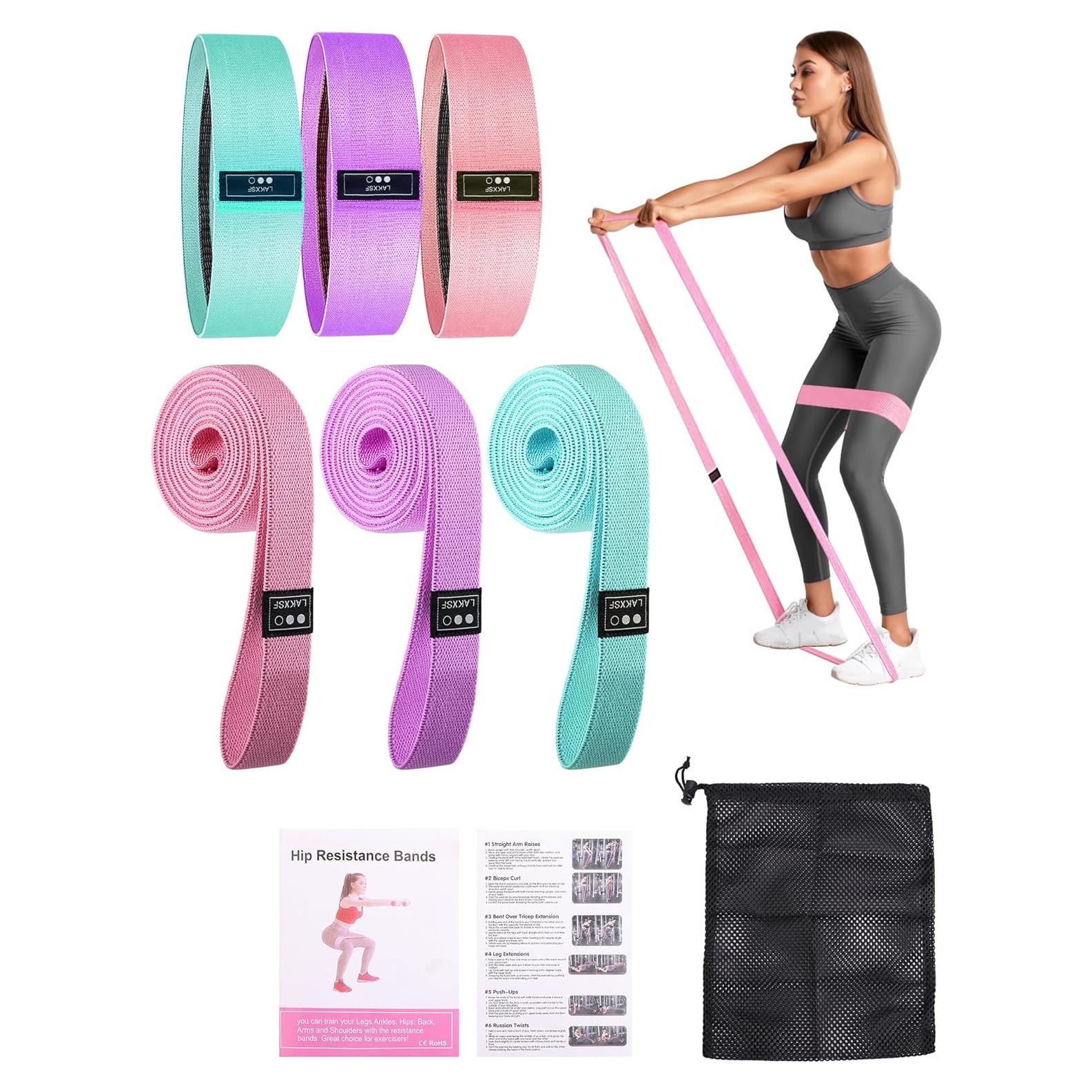 6 Bandas de Resistencia LAKXSF para Glúteos y Ejercicio