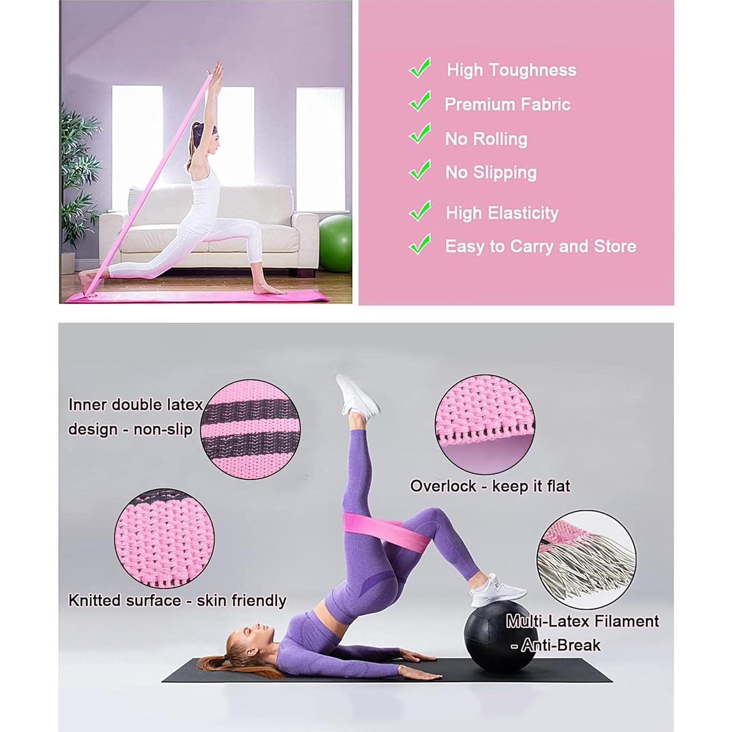 6 Bandas de Resistencia LAKXSF para Glúteos y Ejercicio