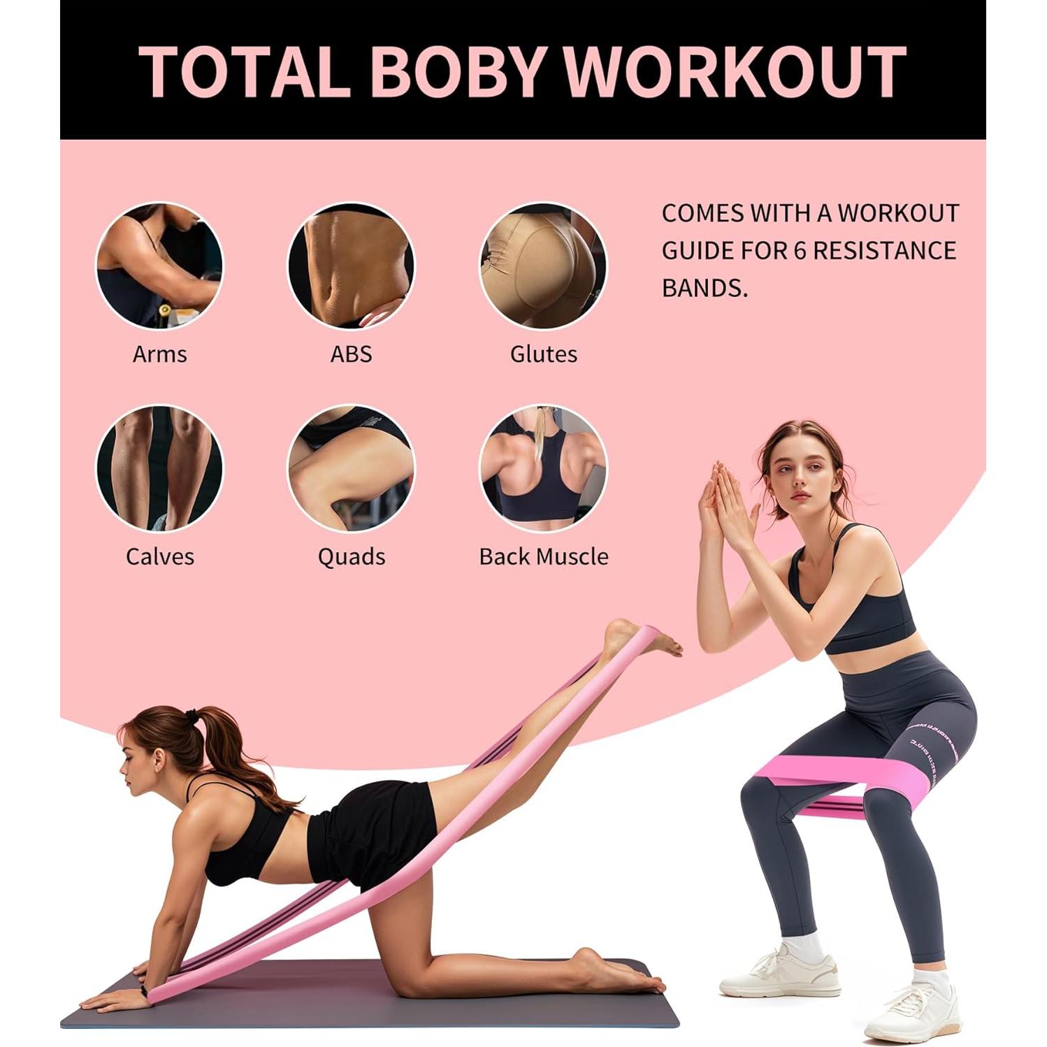 6 Bandas de Resistencia LAKXSF para Glúteos y Ejercicio