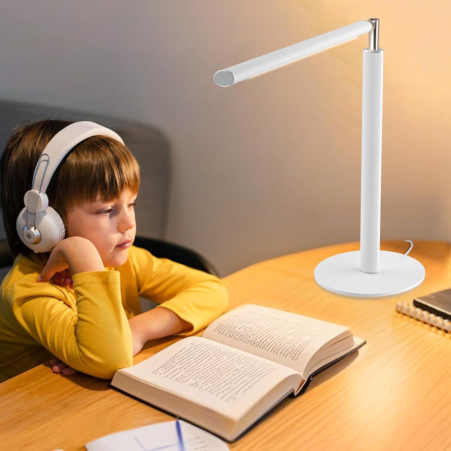 Lámpara de Escritorio LED ALFELE Blanca 15W Regulable 4 Colores