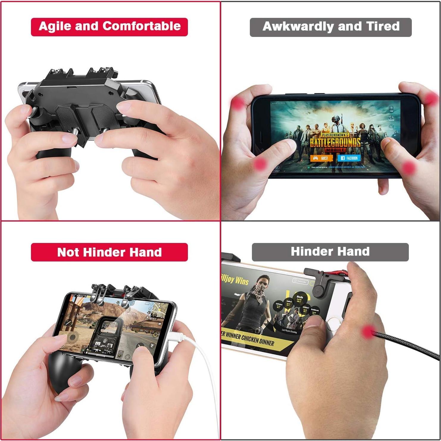 Controlador Móvil DELAM PUBG con Ventilador y Joystick