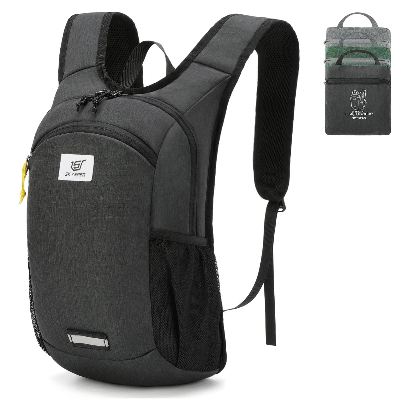 Mochila de Senderismo Plegable SKYSPER 10L Negra