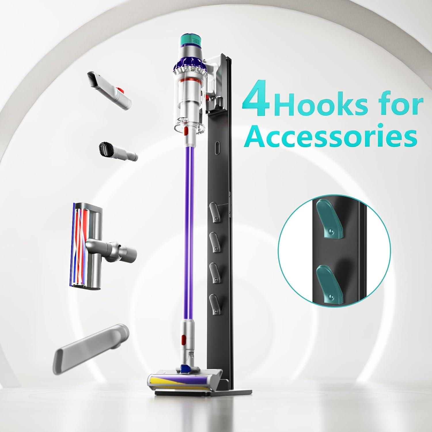 Soporte para Aspiradora PEGZONE con Ganchos, Compatible Dyson