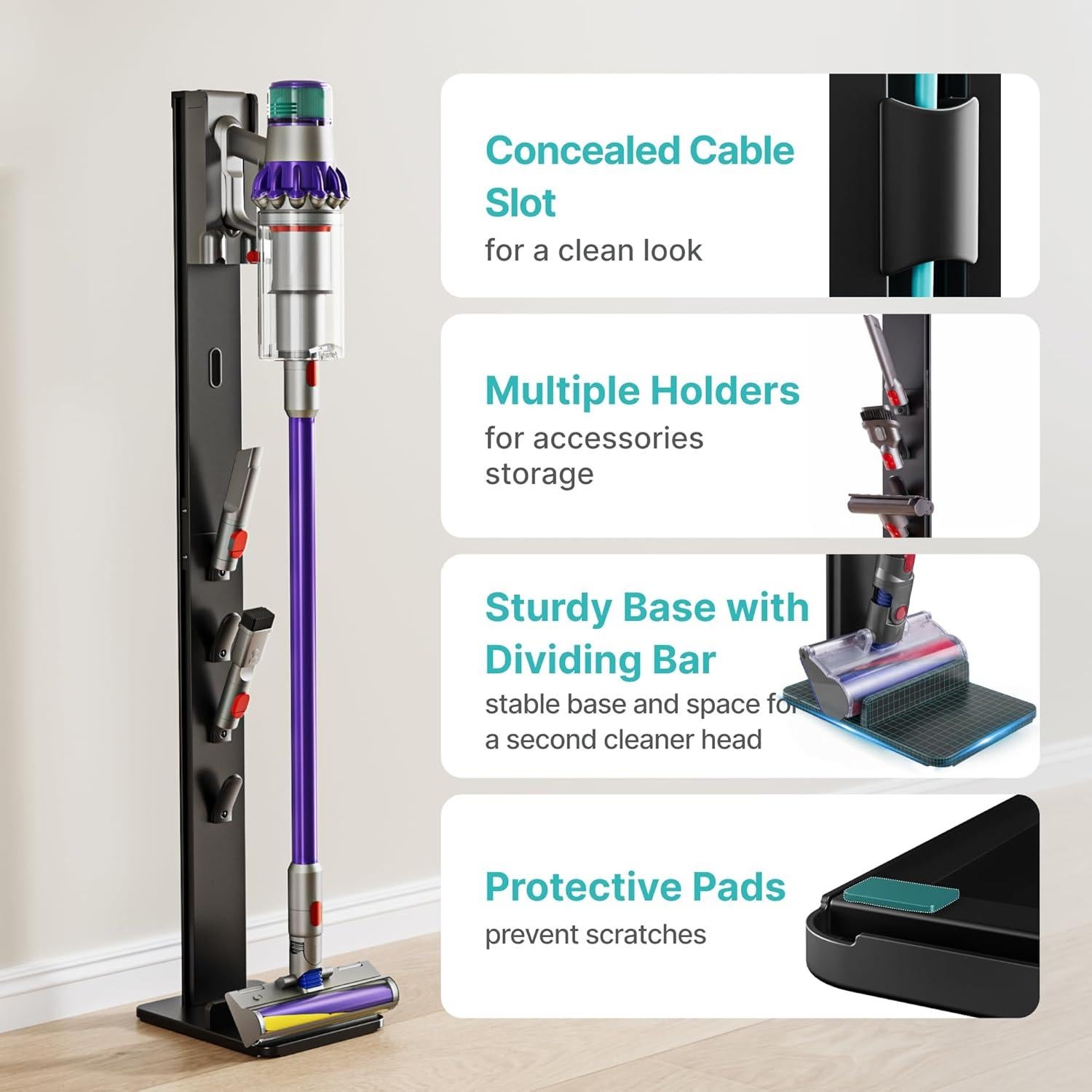 Soporte para Aspiradora PEGZONE con Ganchos, Compatible Dyson