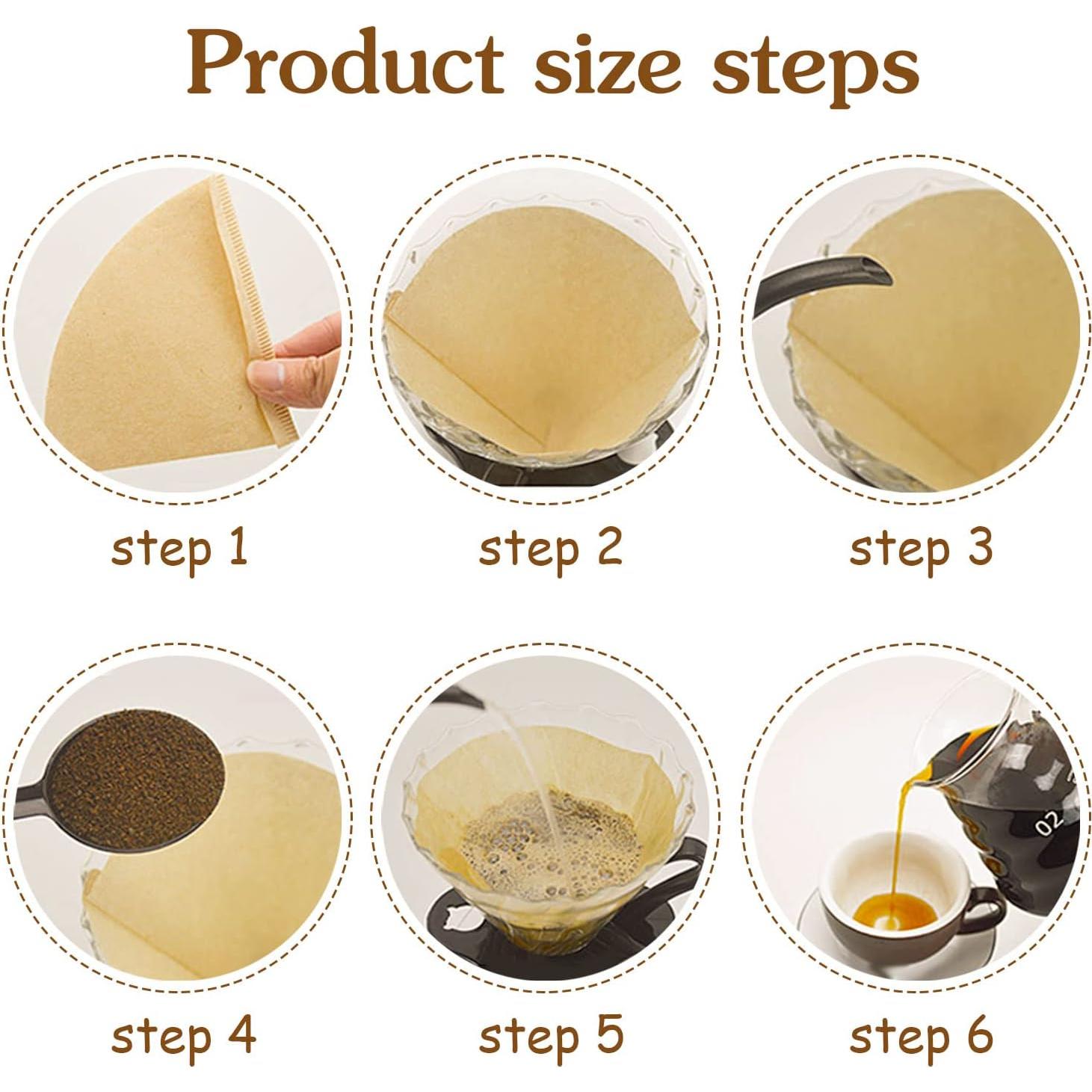 Filtros de café Prudiut 200 unidades tamaño 02 naturales