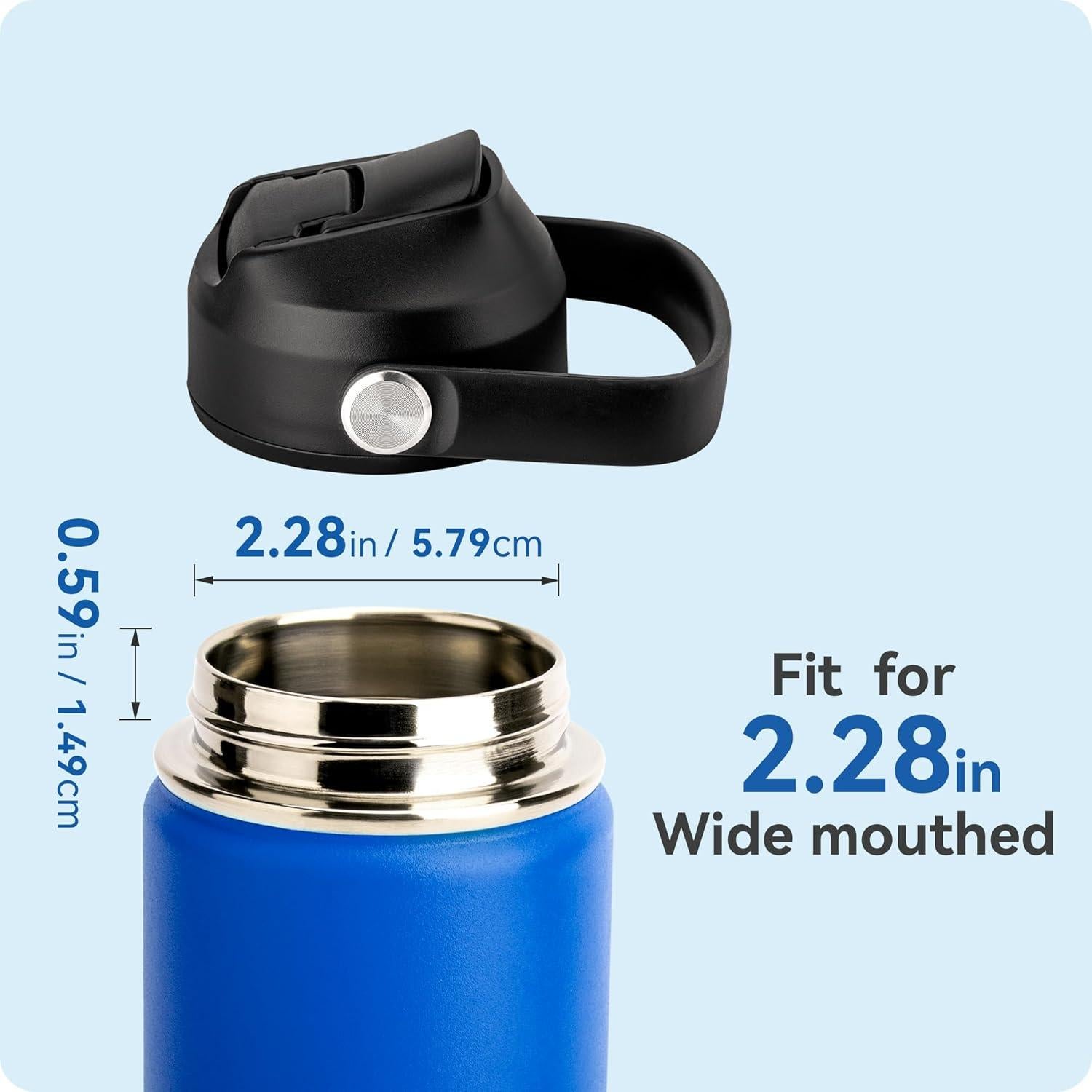 Tapa de Pajita de Silicona Prurex para Botellas Boca Ancha 5.79 cm