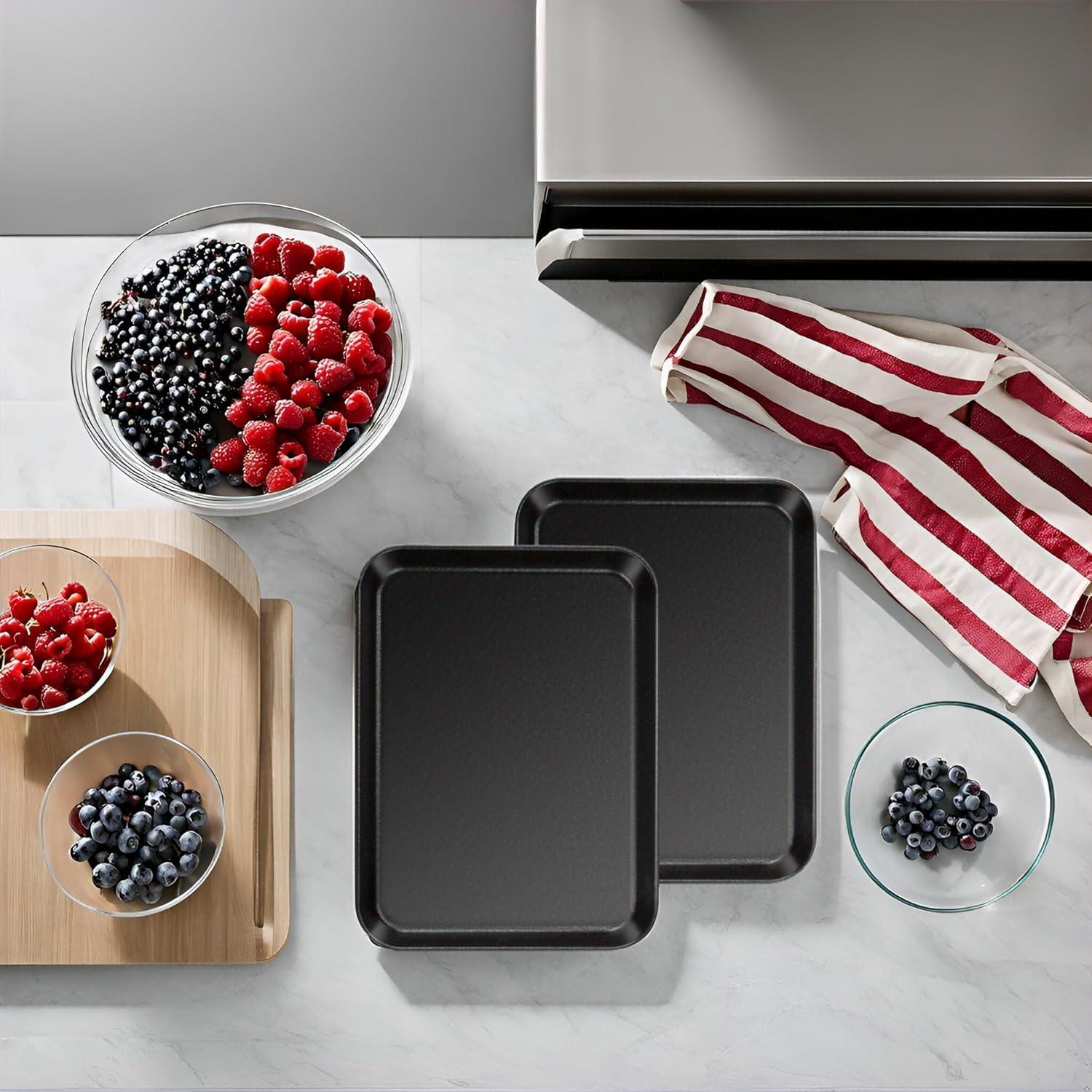 Juego de 2 bandejas para hornear Herogo 22.86x17.02 cm antiadherente
