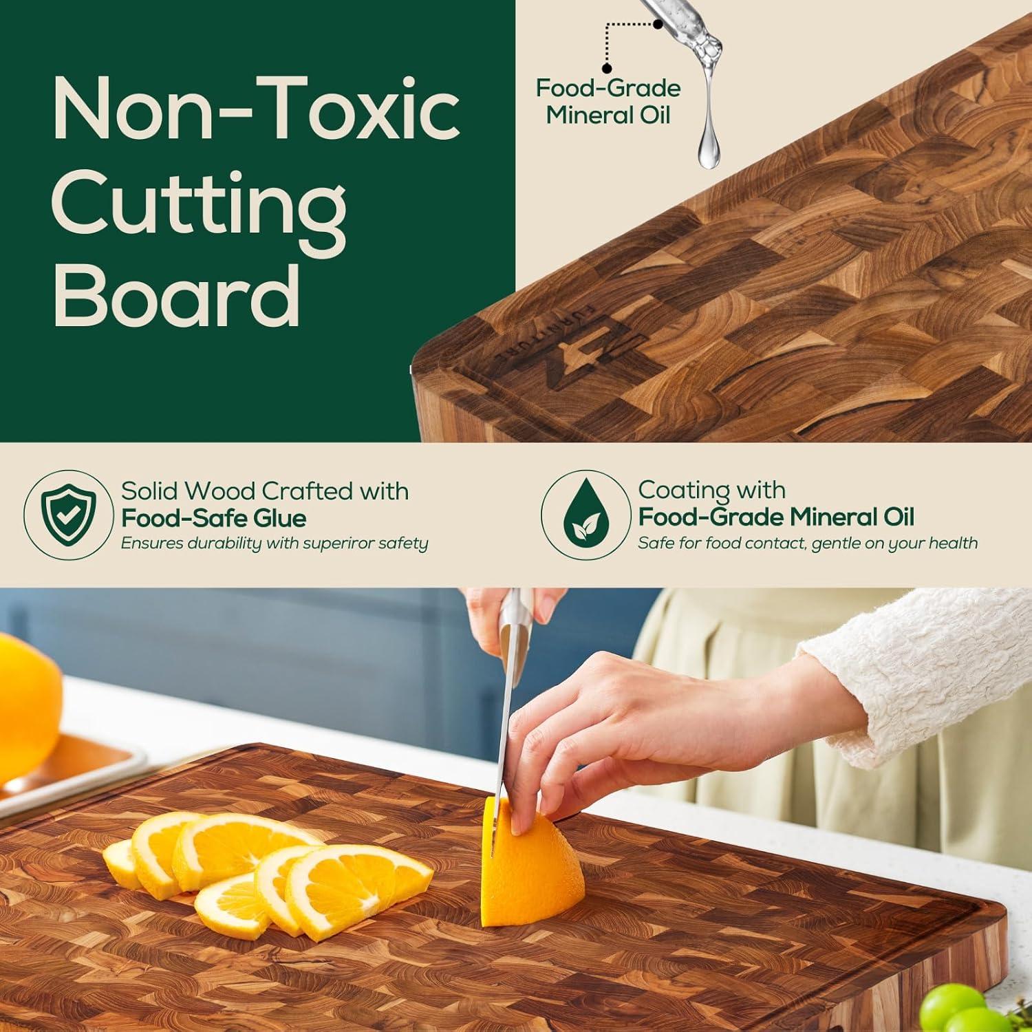 Tabla de Cortar de Madera de Acacia EZ FURNITURE 43x33 cm