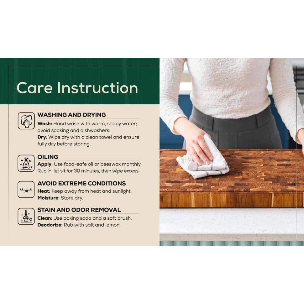 Tabla de Cortar de Madera de Acacia EZ FURNITURE 43x33 cm