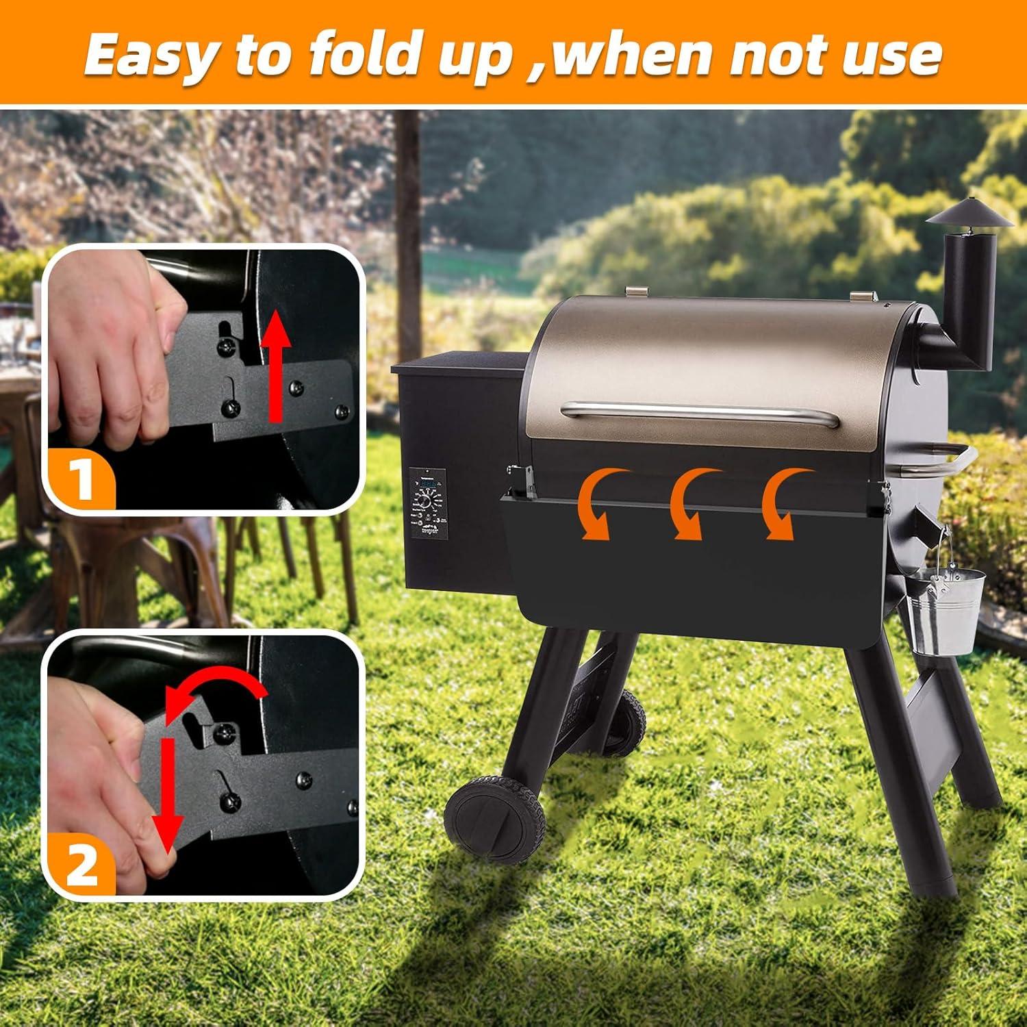 Estante Frontal Plegable Grimate 93x29.2cm para Parrillas Traeger