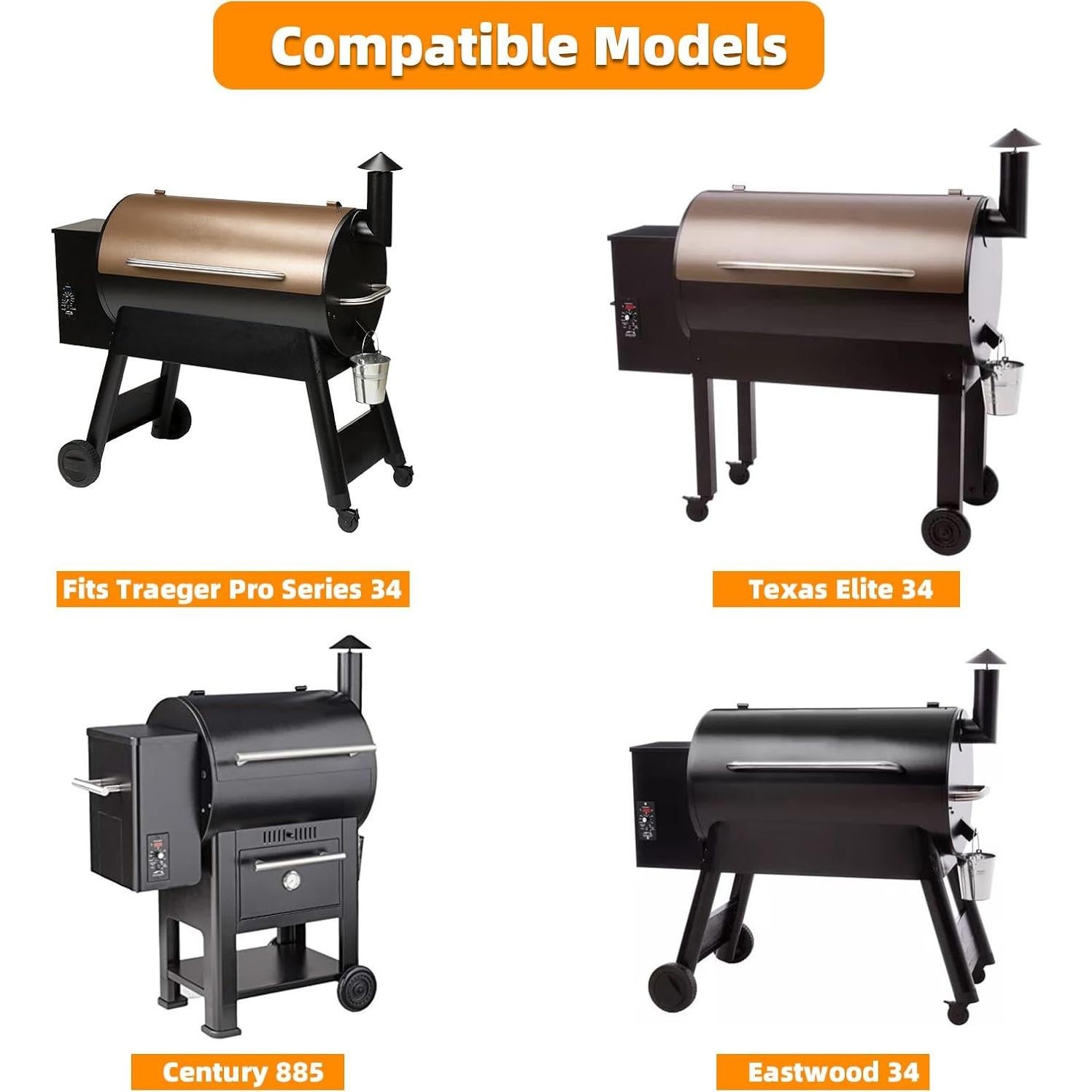 Estante Frontal Plegable Grimate 93x29.2cm para Parrillas Traeger