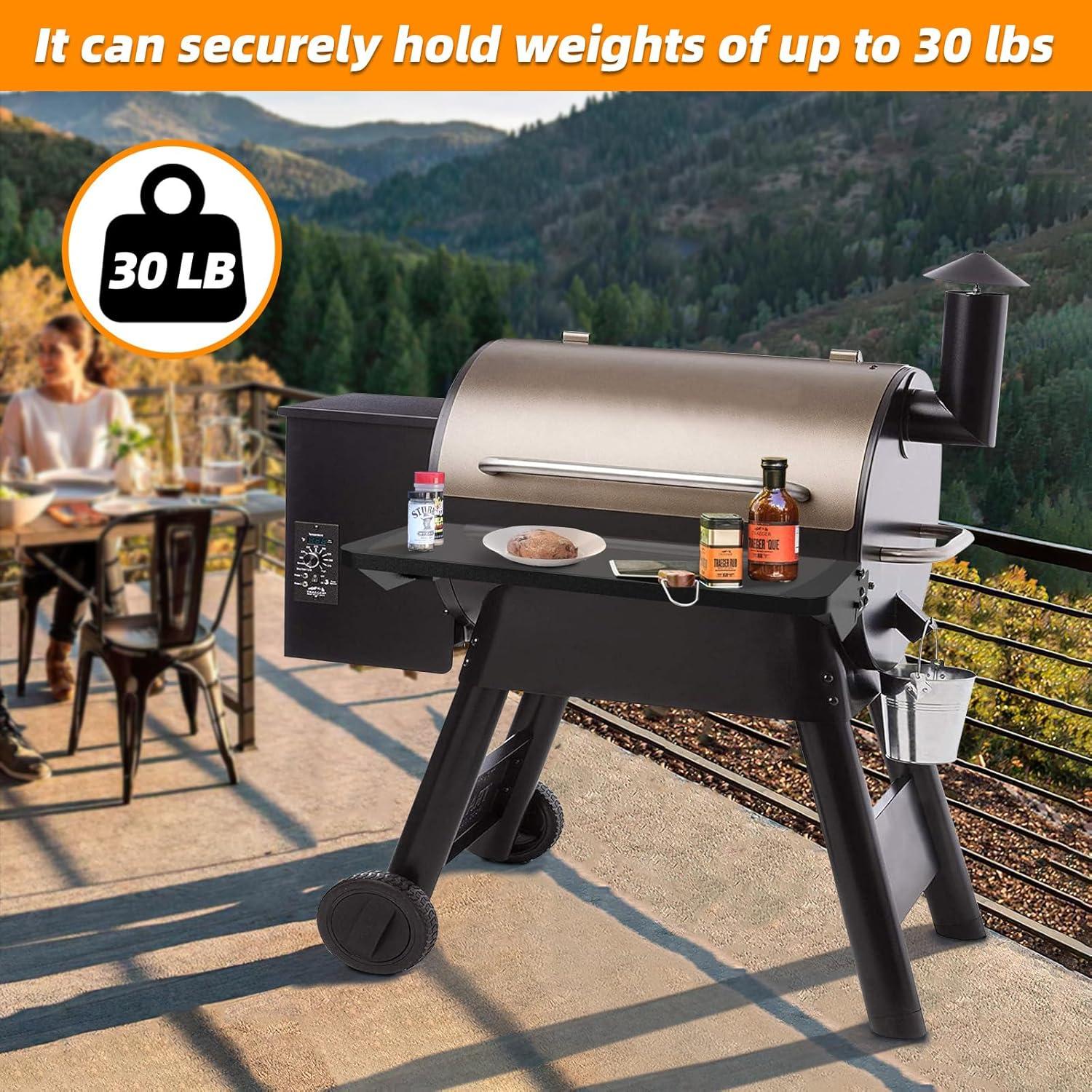 Estante Frontal Plegable Grimate 93x29.2cm para Parrillas Traeger