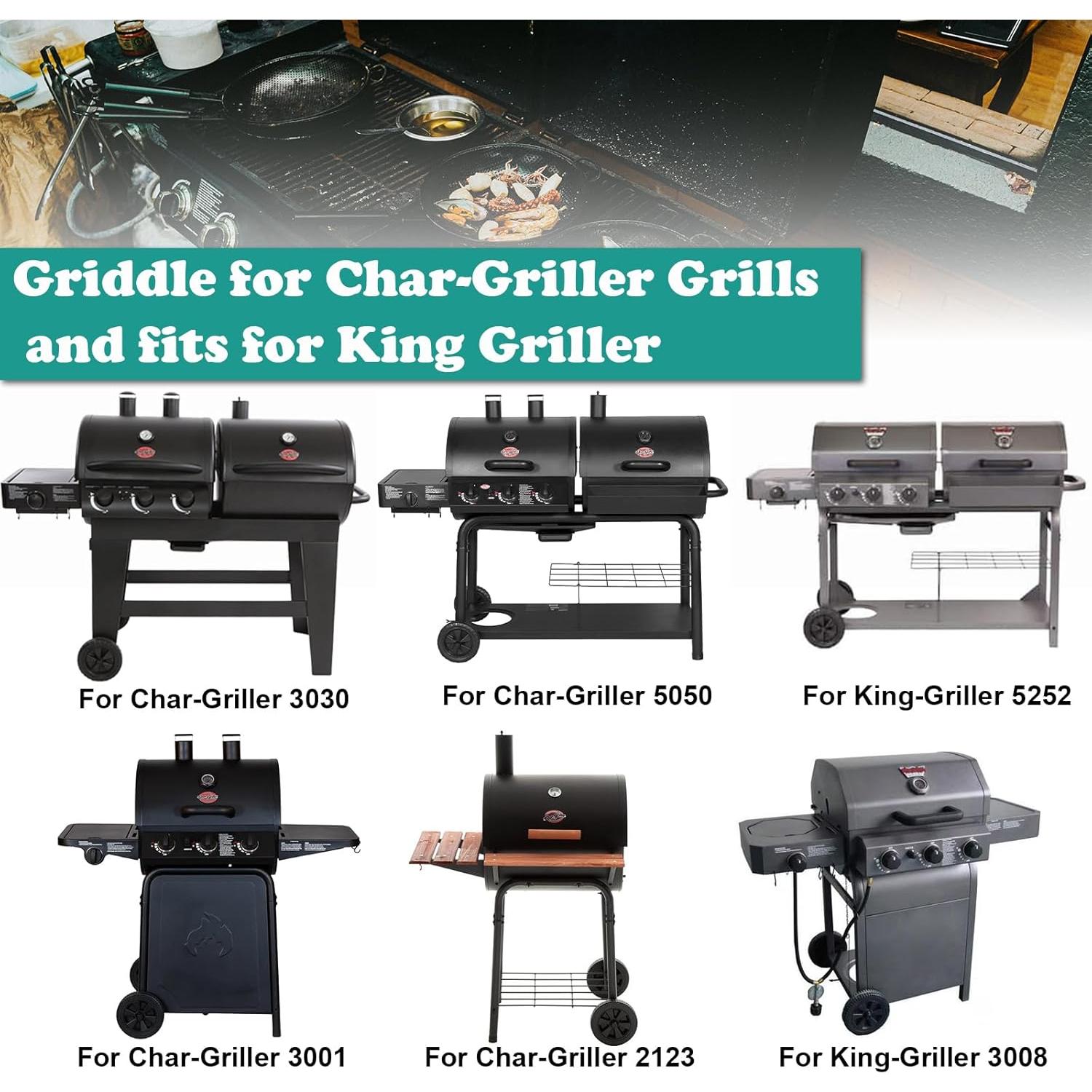 Plancha de Inserción EasiBBQ para Parrillas Char-Griller 50.3x49 cm