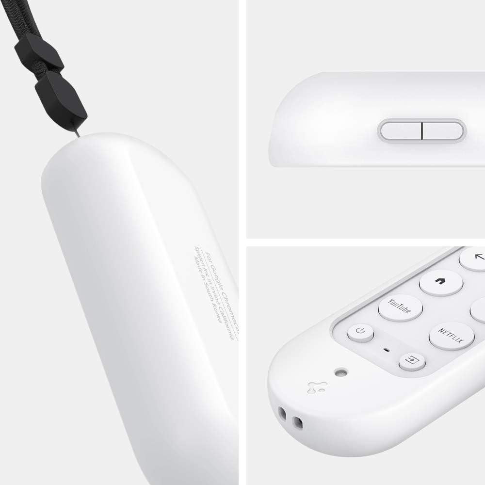 Funda de Silicona Spigen para Chromecast con Control Remoto - Blanca