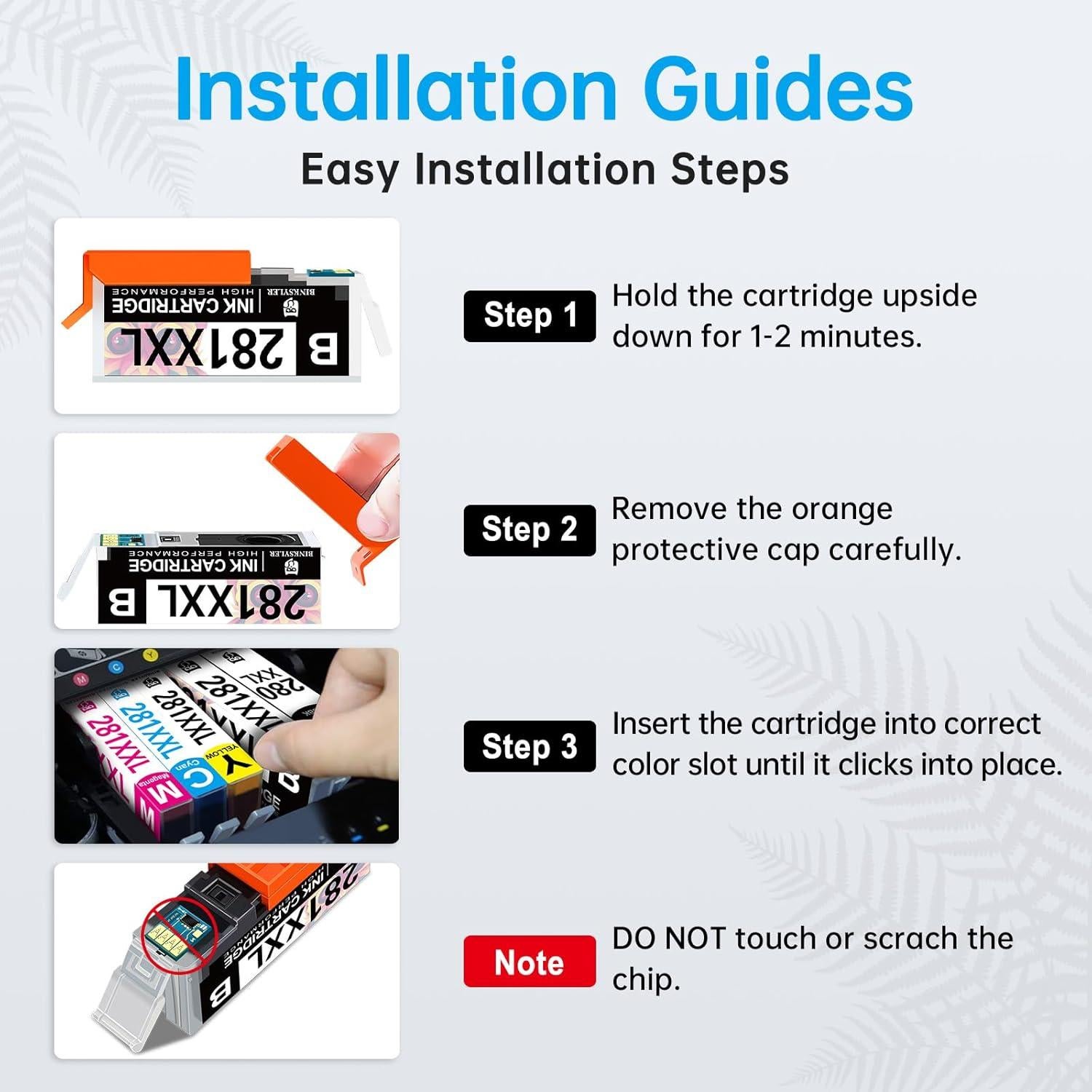 Cartuchos de Tinta XXL BINKSYLER 281 Compatibles para Canon 281XL