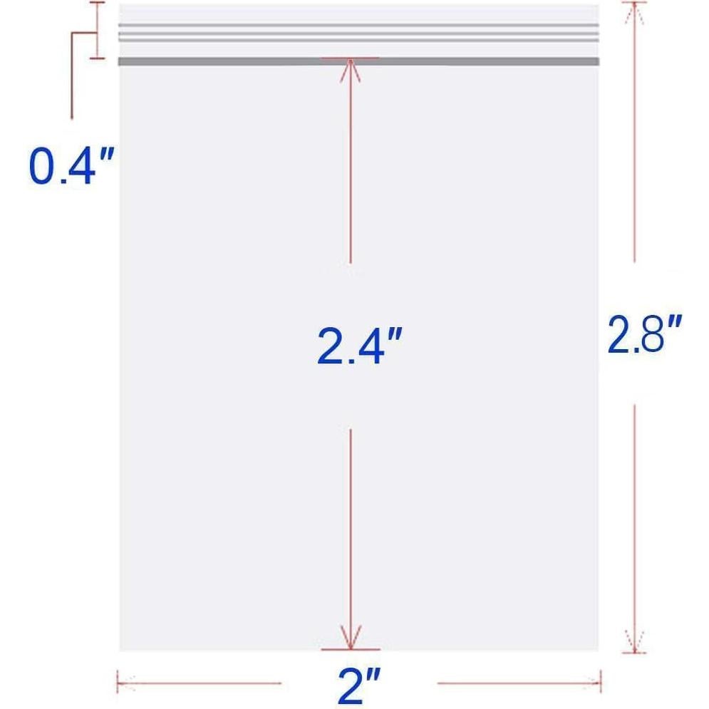 Bolsas de Plástico Gruesas Transparentes Remhumhai 5.08x6.1cm 250PCS