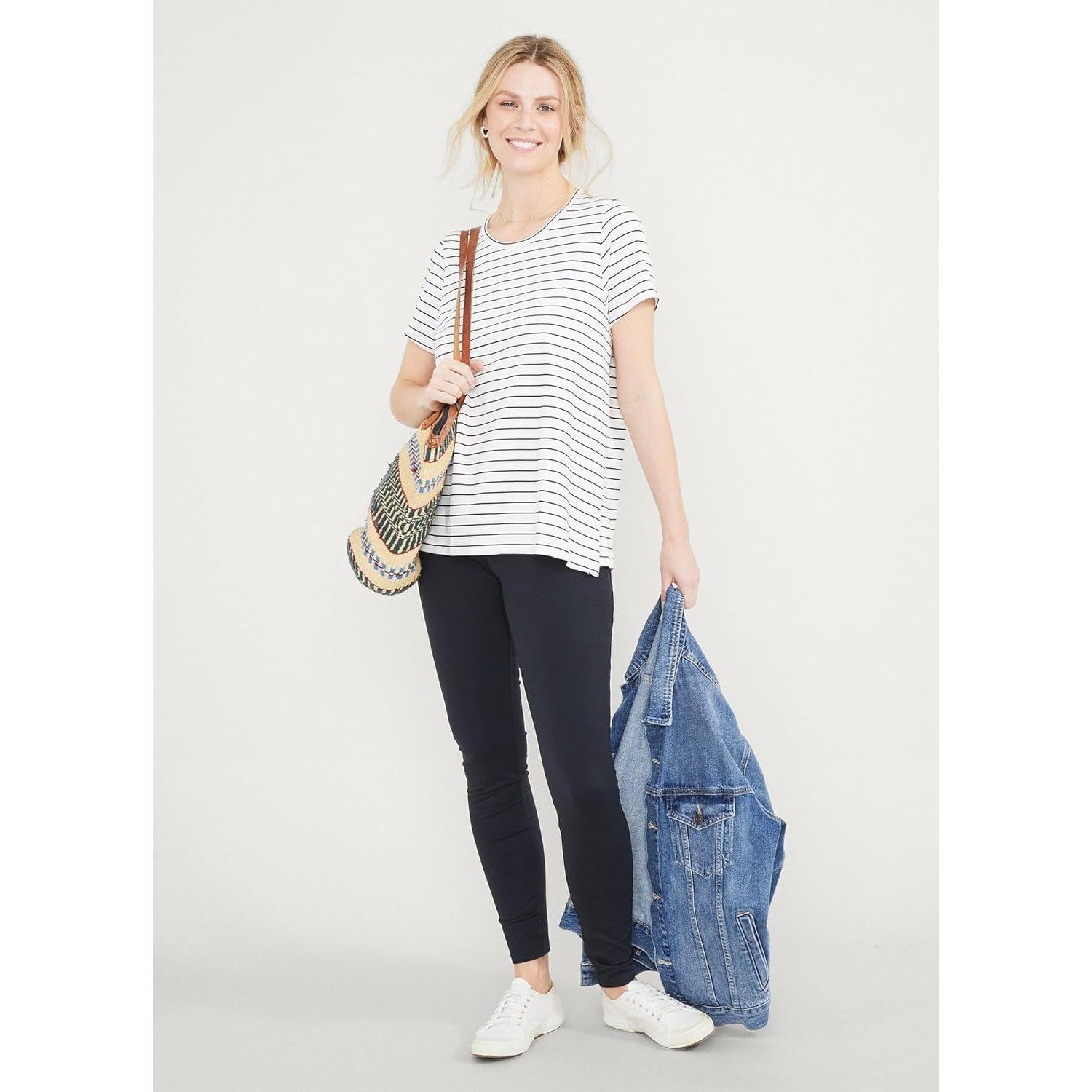 Camiseta de Lactancia HATCH de Algodón Pima Orgánico - Negro