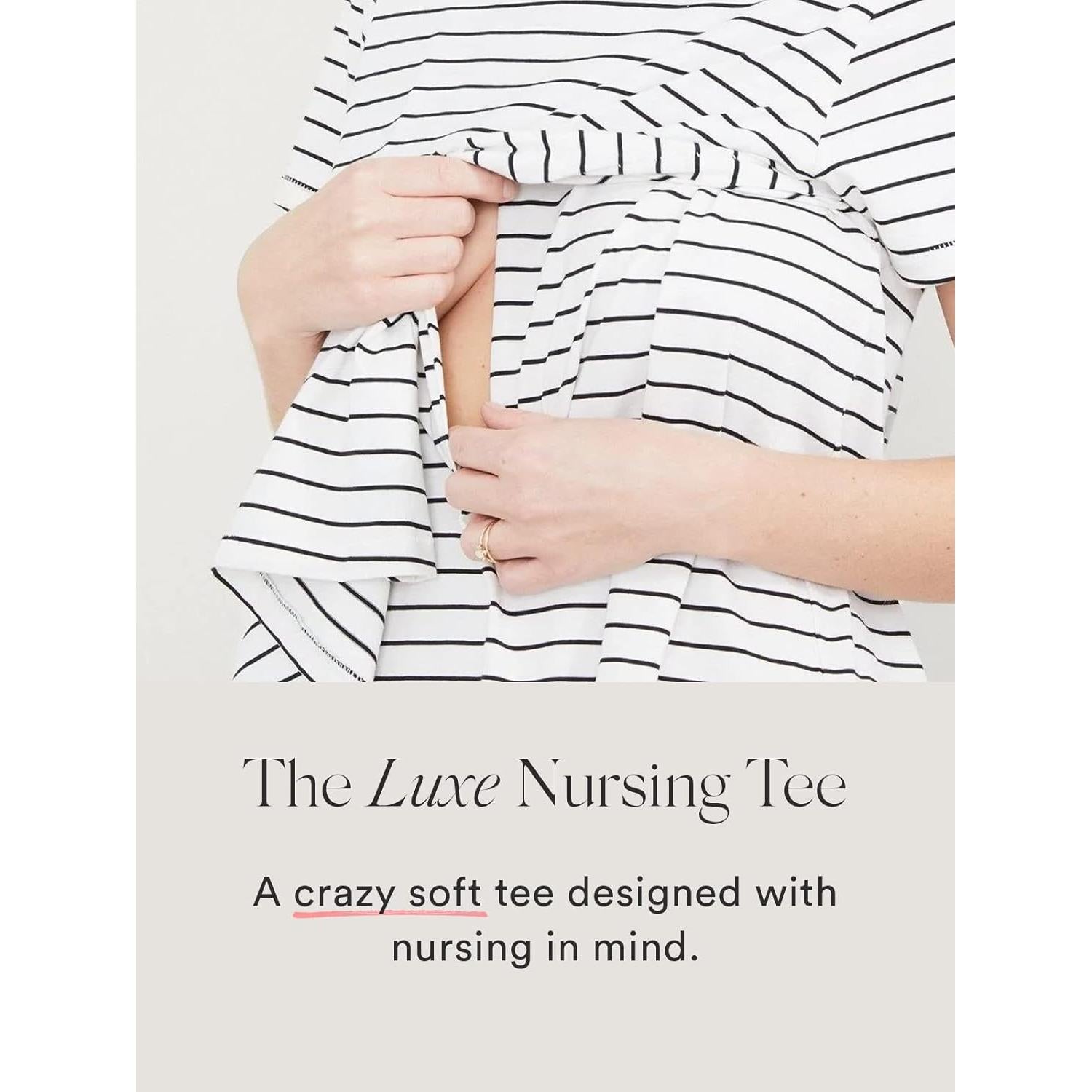 Camiseta de Lactancia HATCH de Algodón Pima Orgánico - Negro