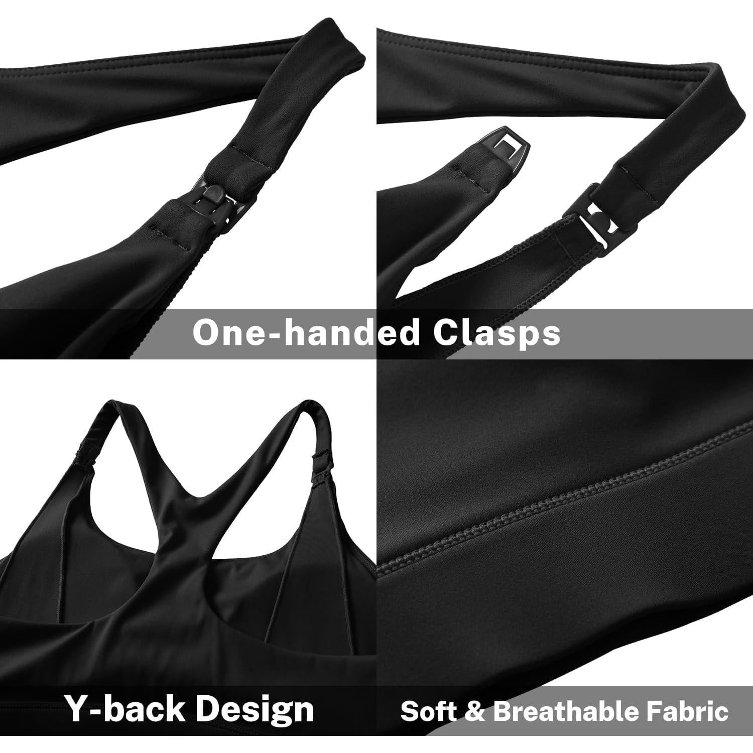 Sujetador Deportivo de Lactancia Foucome Negro Talla Pequeña