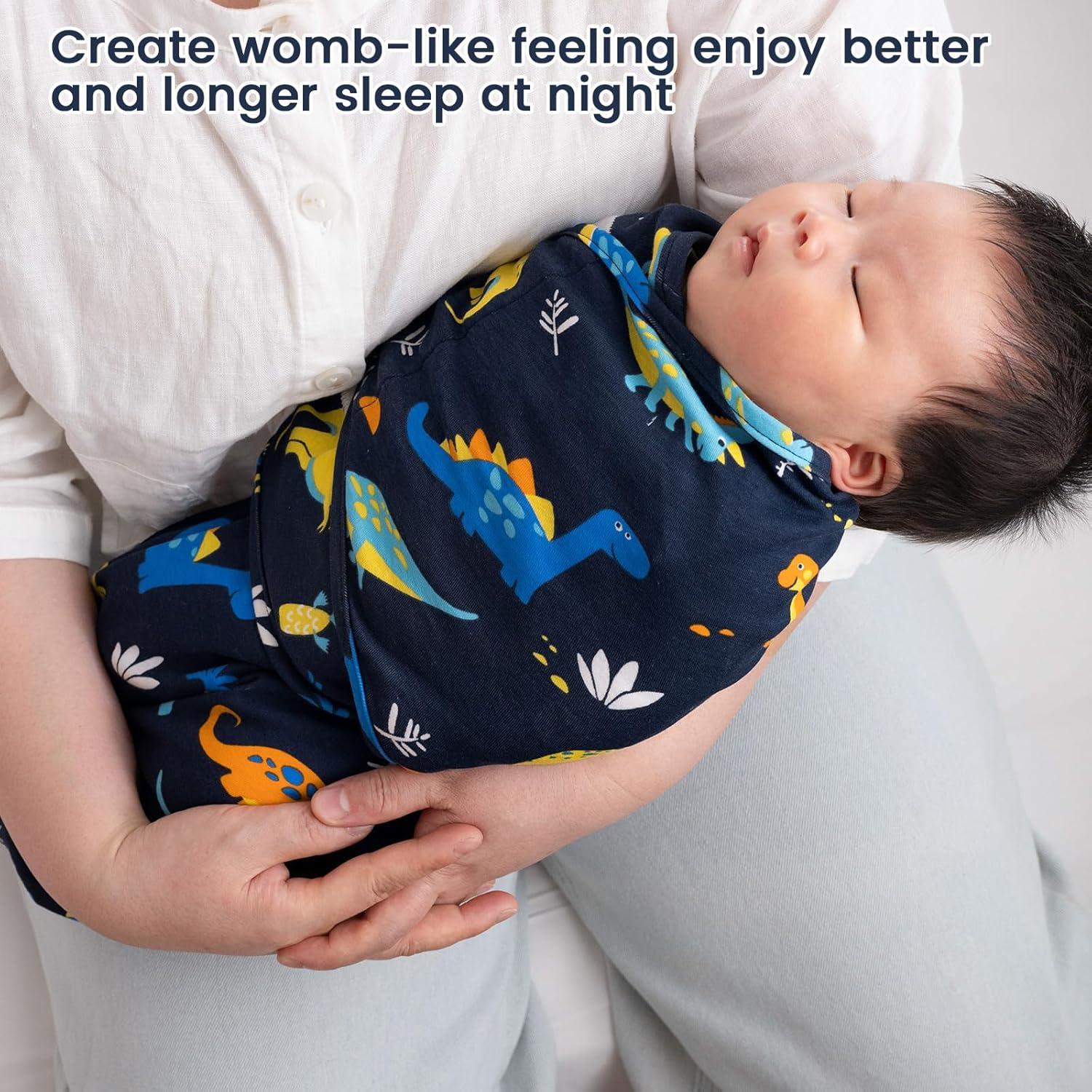 Paquete de 3 Envolturas de Swaddle David Algodón 0-3 Meses