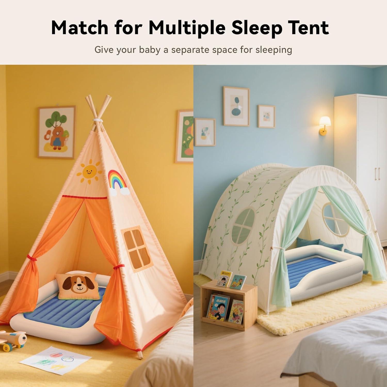 Cama de Viaje Inflable para Niños COMMOUDS Azul 101.6x157.5cm