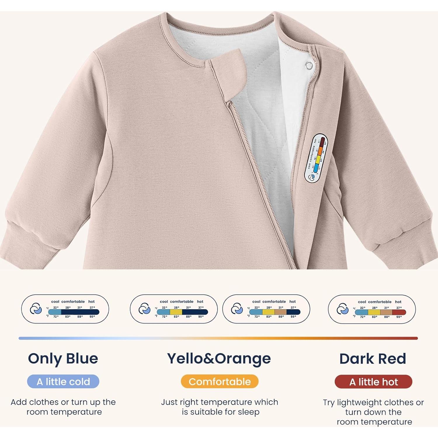 Saco de dormir Kaiya para bebés 6-18 meses 3.5 Tog algodón orgánico