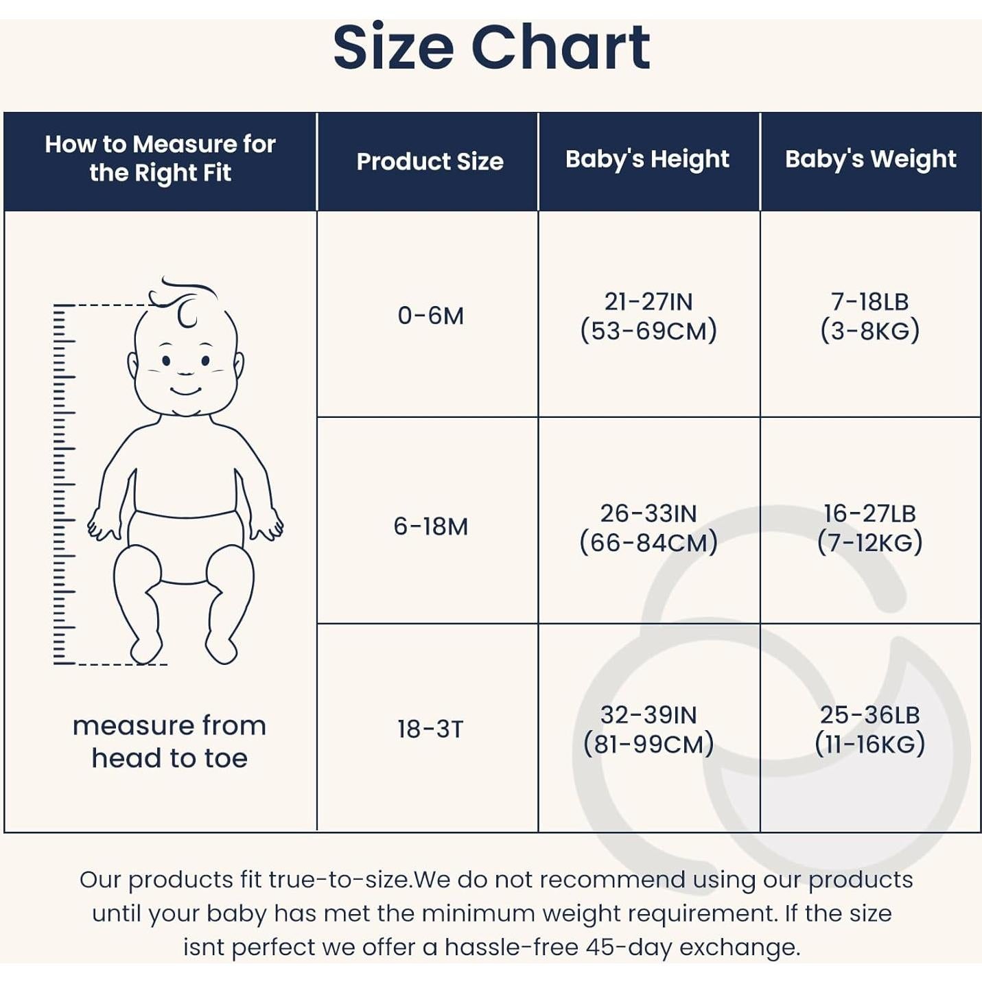 Saco de dormir Kaiya para bebés 6-18 meses 3.5 Tog algodón orgánico