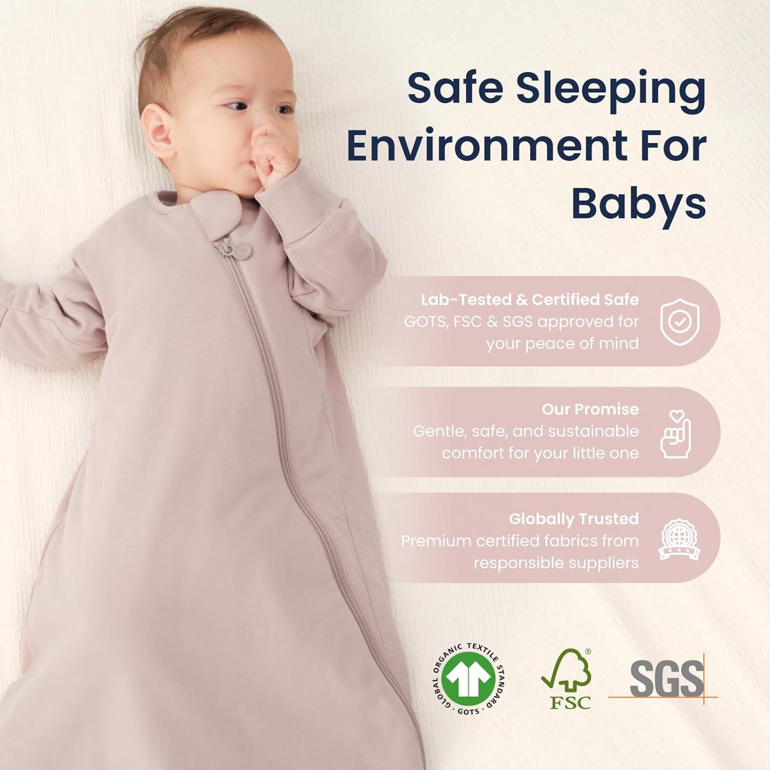 Saco de dormir Kaiya para bebés 6-18 meses 3.5 Tog algodón orgánico