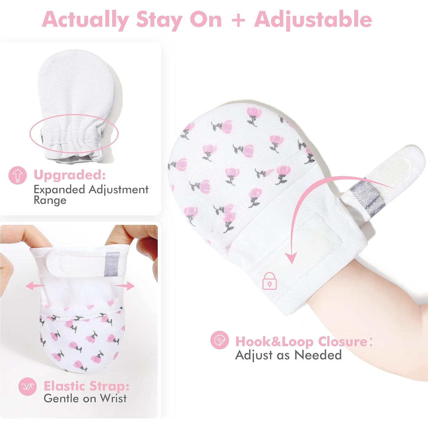 Manoplas Antirasguños HAPIU para Bebés 0-12 Meses Algodón