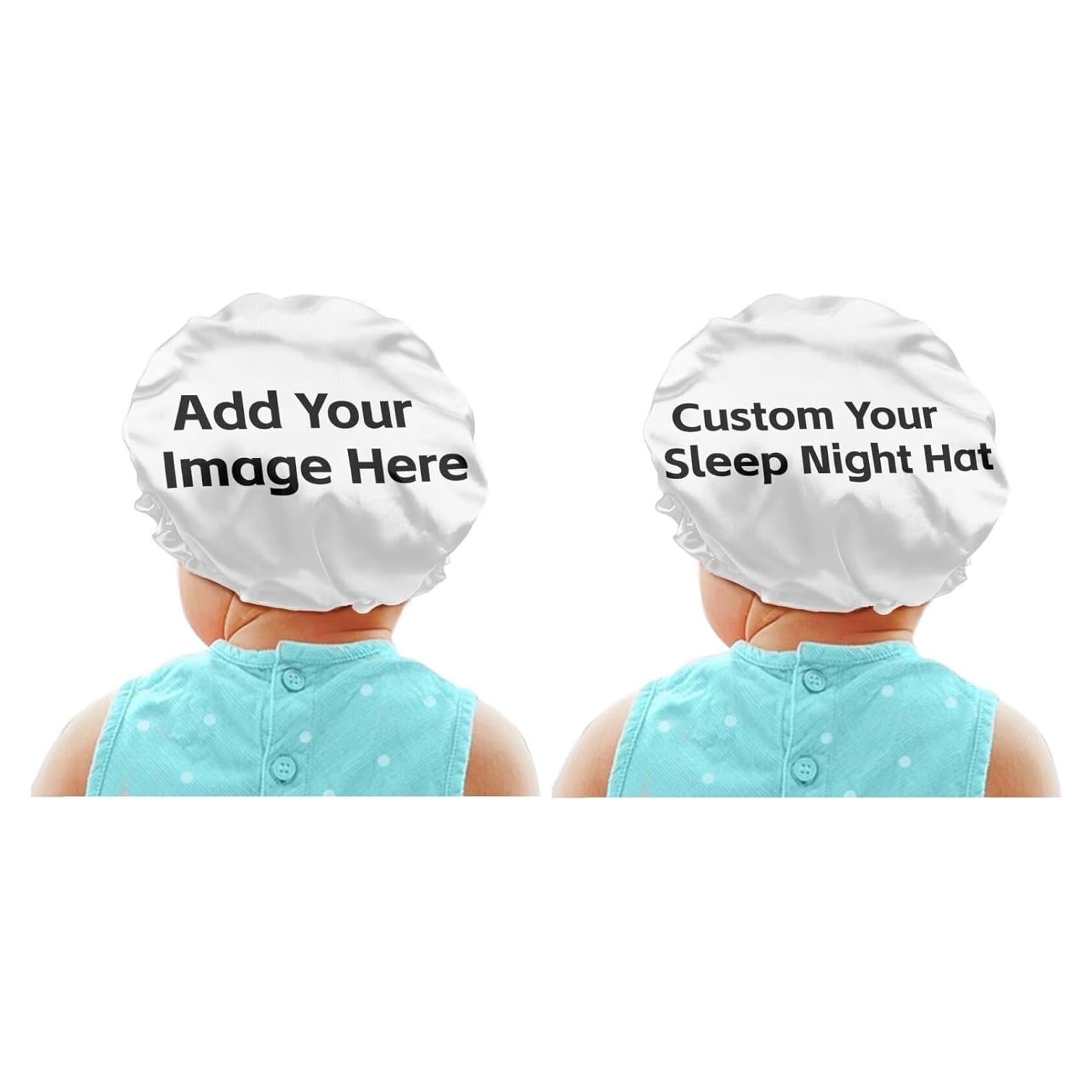 Set 2 Bonetes de Satén Personalizados para Niños Babrukda