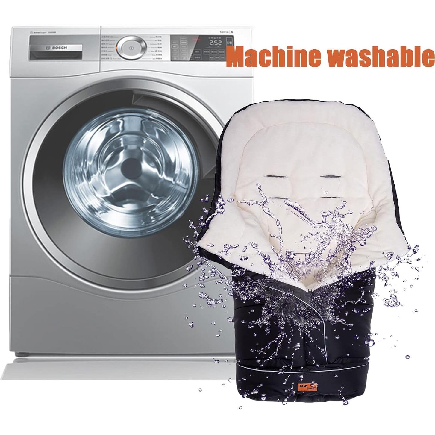 Saco de Invierno KZ Dotnz para Cochecito Negro, Ajuste Universal