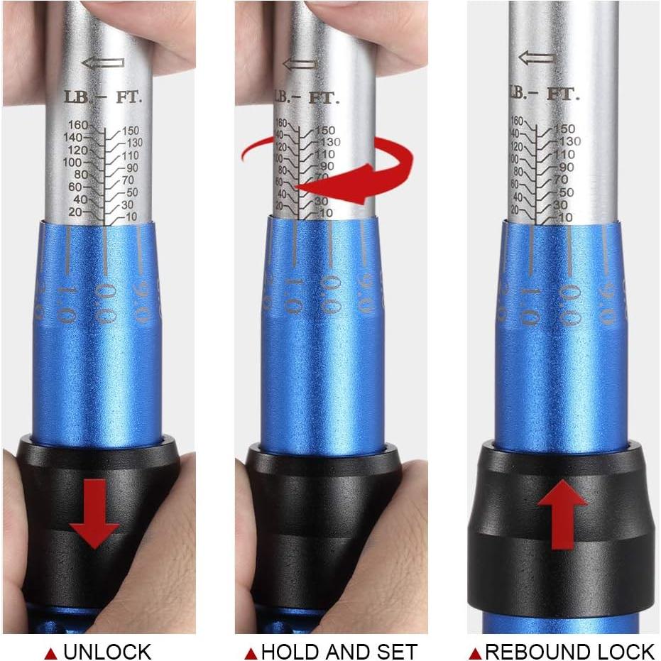 Llave de Torque BULLTOOLS 1/2" 10-220Nm 90 Dientes Ajustable