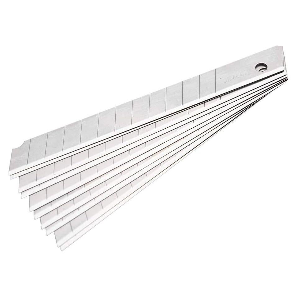 Cuchillas Utility Jetech 9mm - Paquete de 10 Cuchillas de Acero
