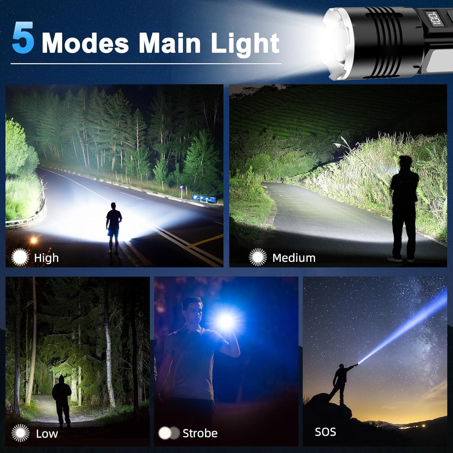 Linterna Táctica LED Tremdwoto ER1 Recargable 1000 Lúmenes