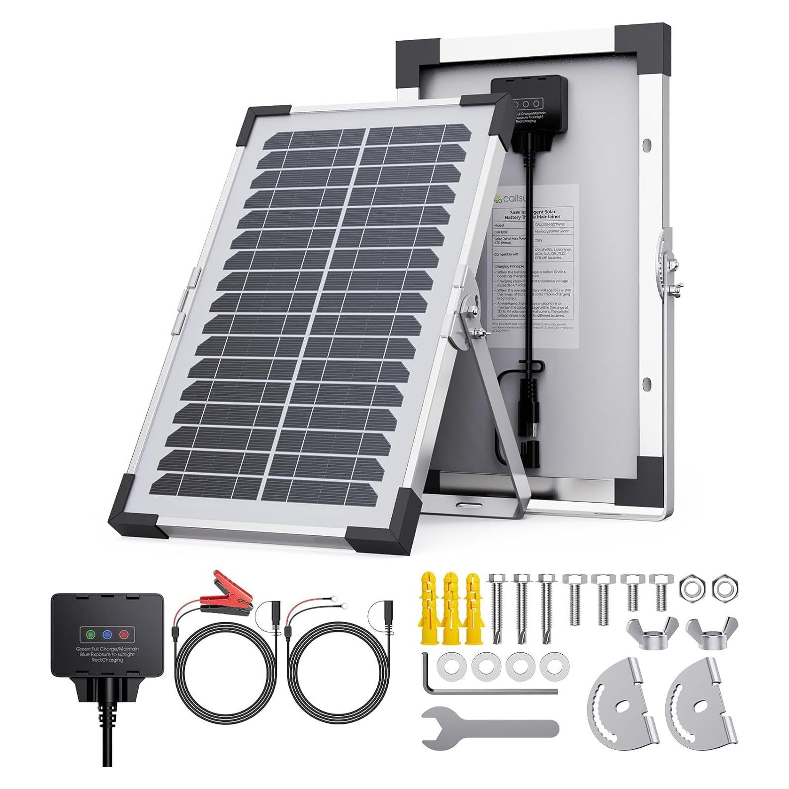 Cargador Solar 7.5W Callsun 12V con Controlador Inteligente