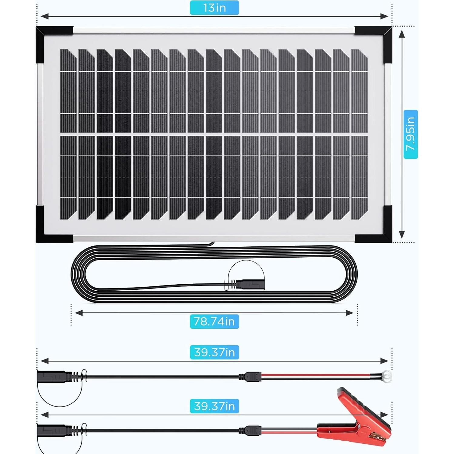 Cargador Solar 7.5W Callsun 12V con Controlador Inteligente