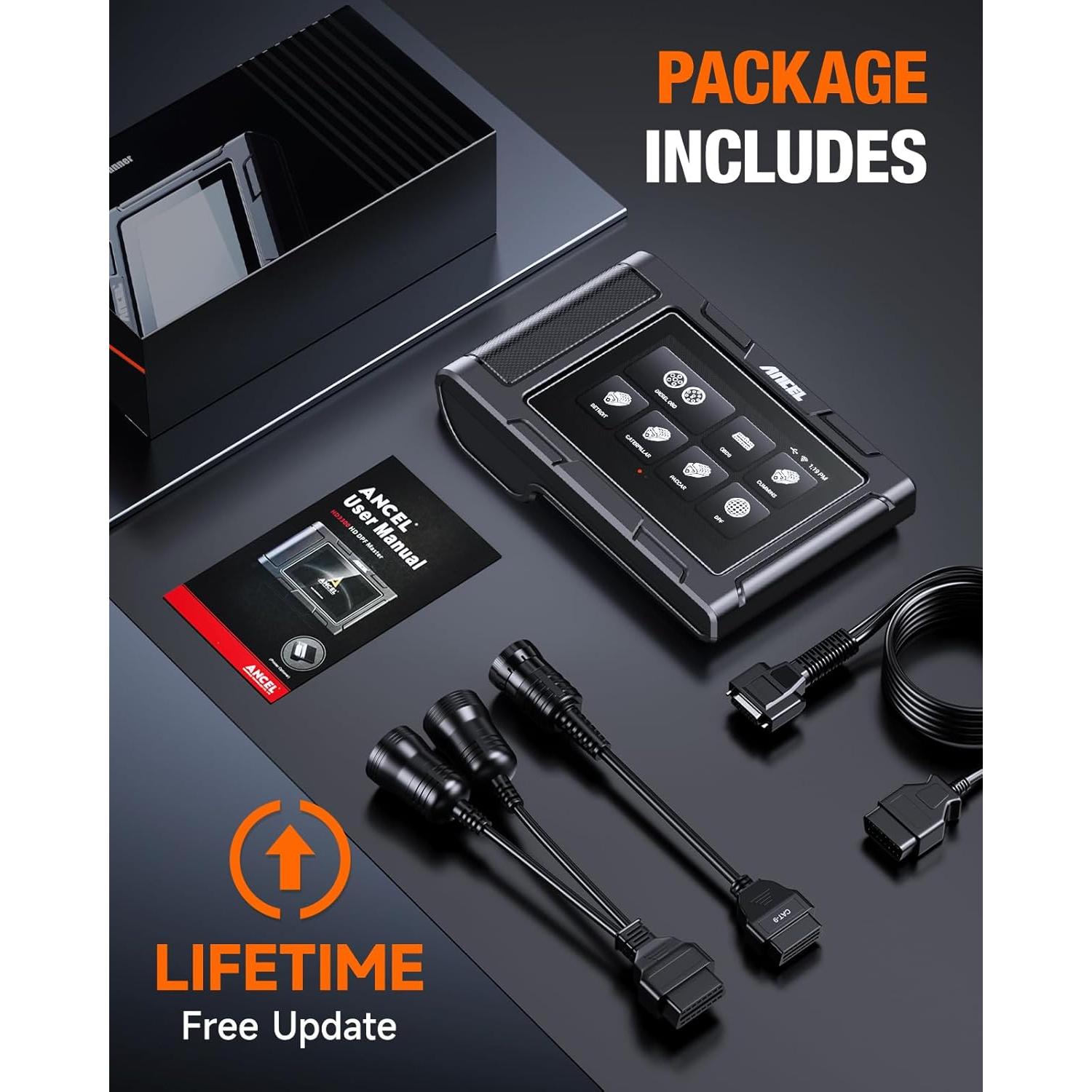 Escáner de Camiones ANCEL HD3400 - Regeneración DPF, 1.54kg