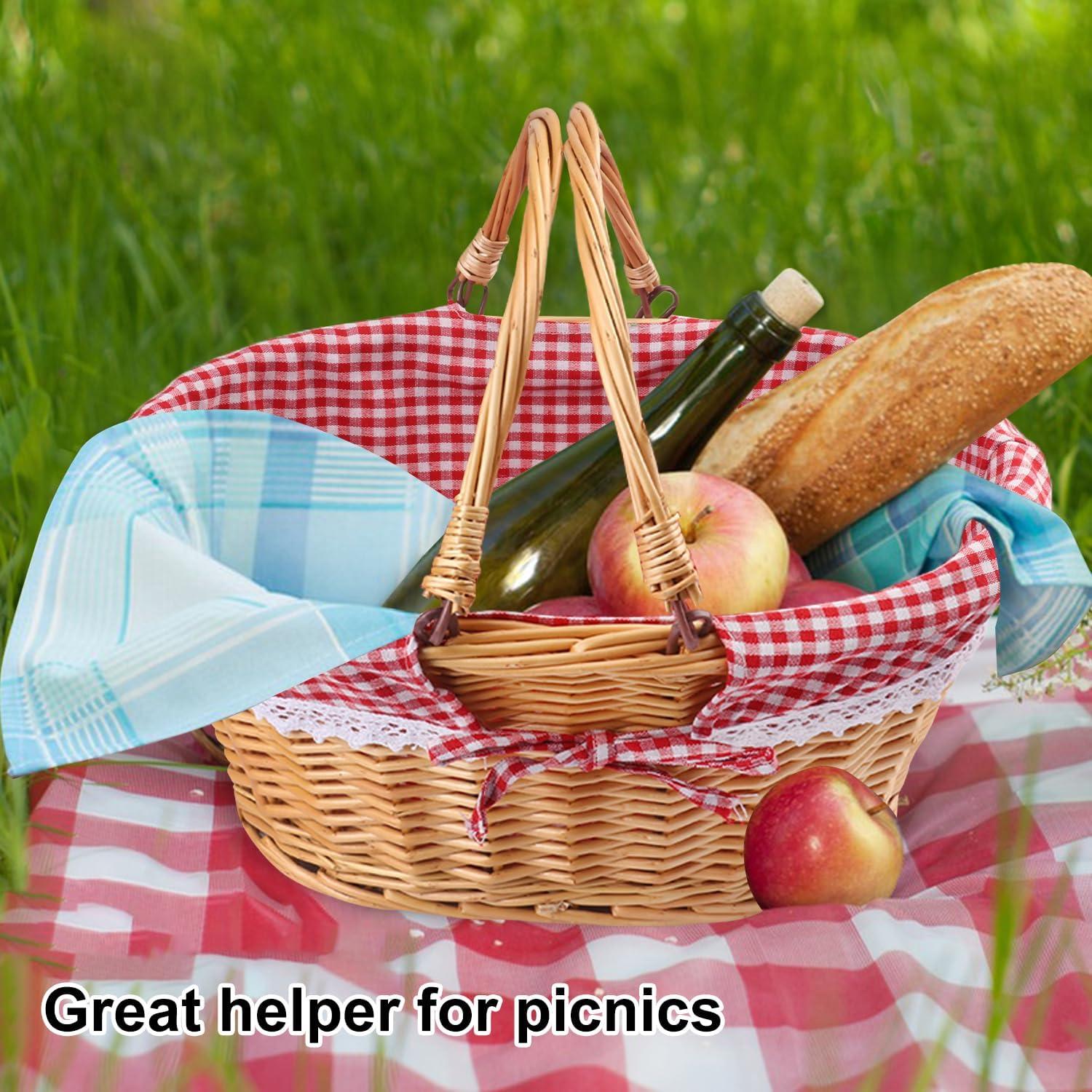 Cesta de Mimbre GNIEMCKIN 35.56 cm Ovalada con Asa