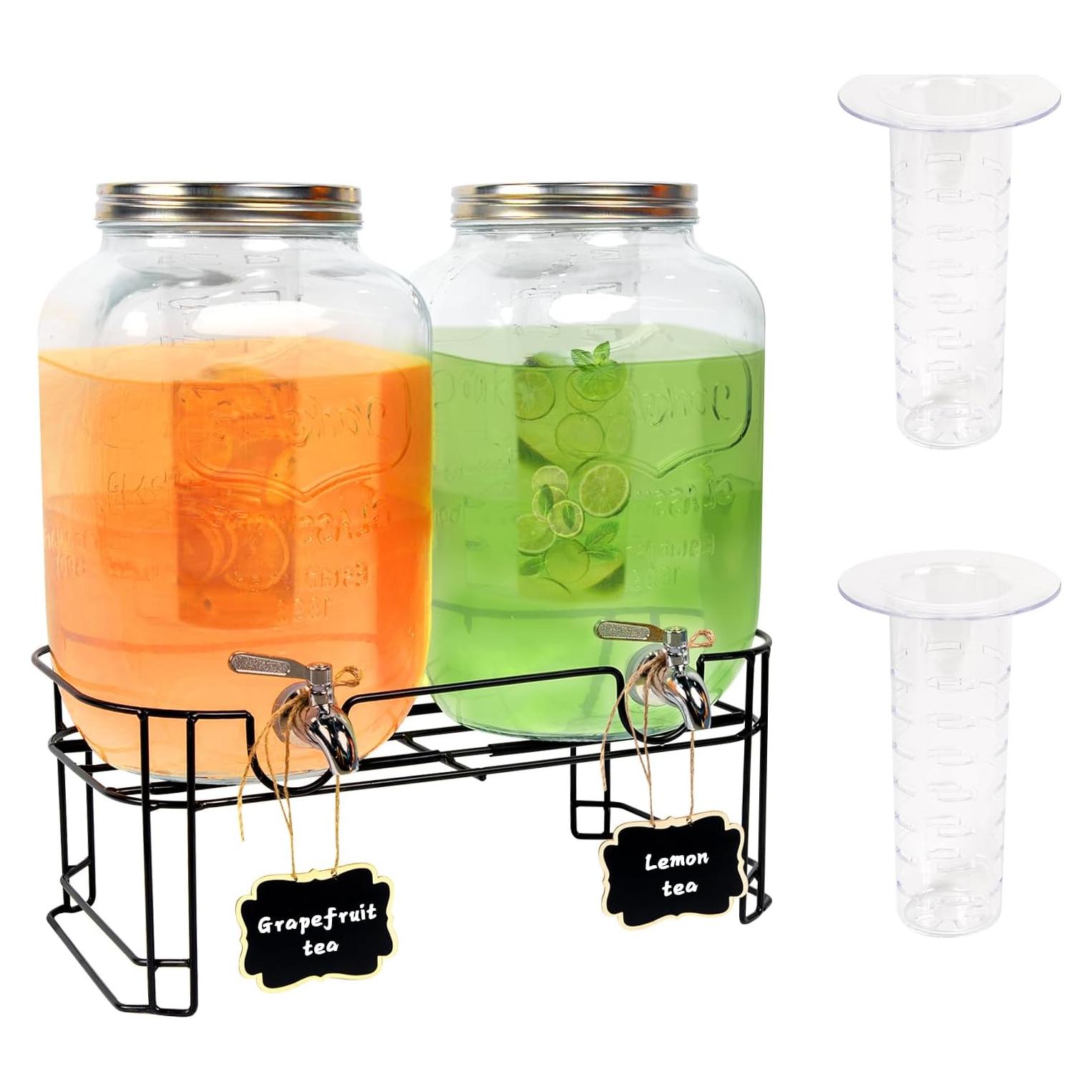 Dispensador de Bebidas de Vidrio G2 GO2GETHER Ovalado 7.57L 2 Pack